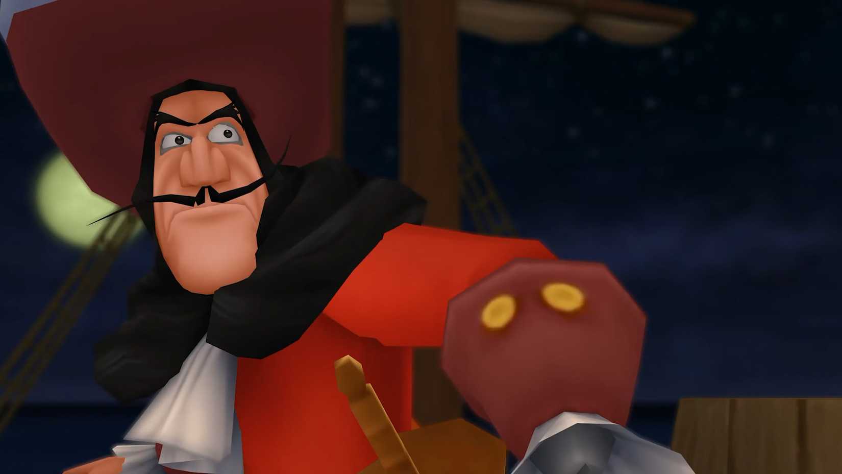 Captain Hook turning around in Kingdom Hearts