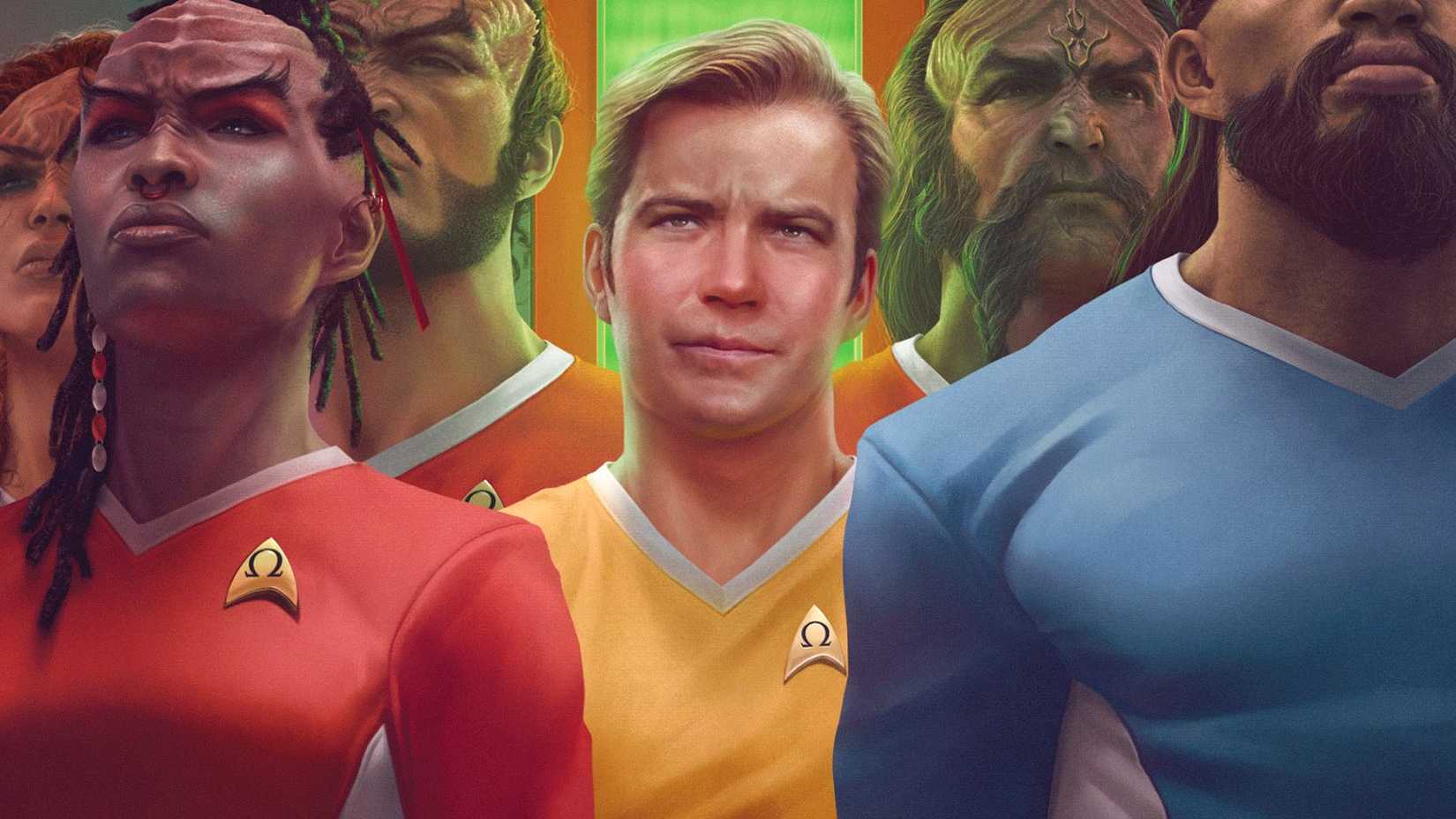 Captain Kirk stands among a Klingon crew in Star Trek The Last Starship variant cover
