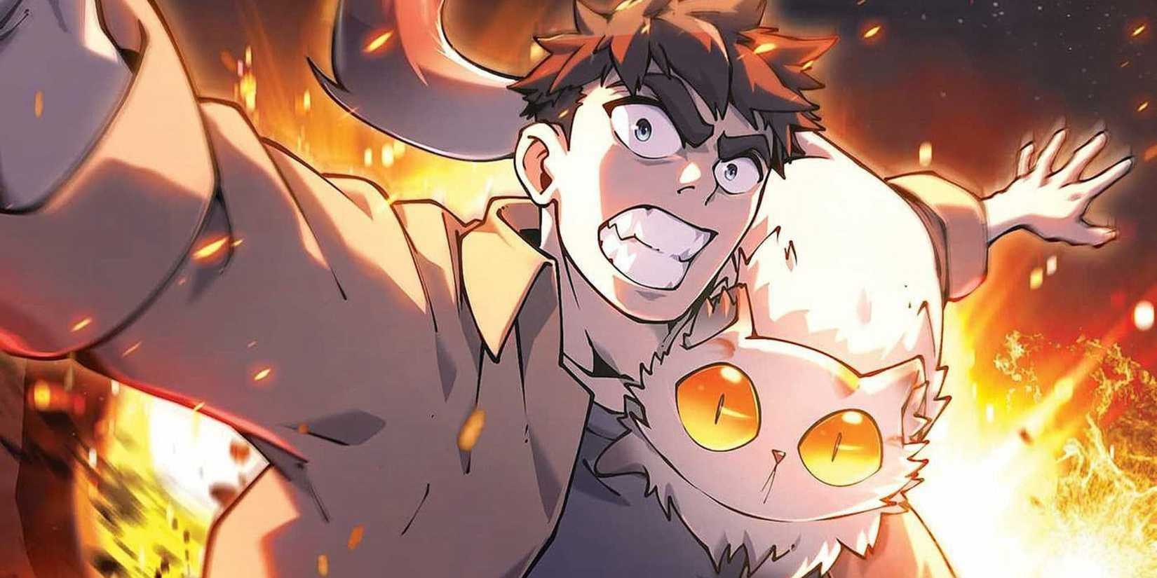 Carl and Donut looking angry in the Dungeon Crawler Carl graphic novel