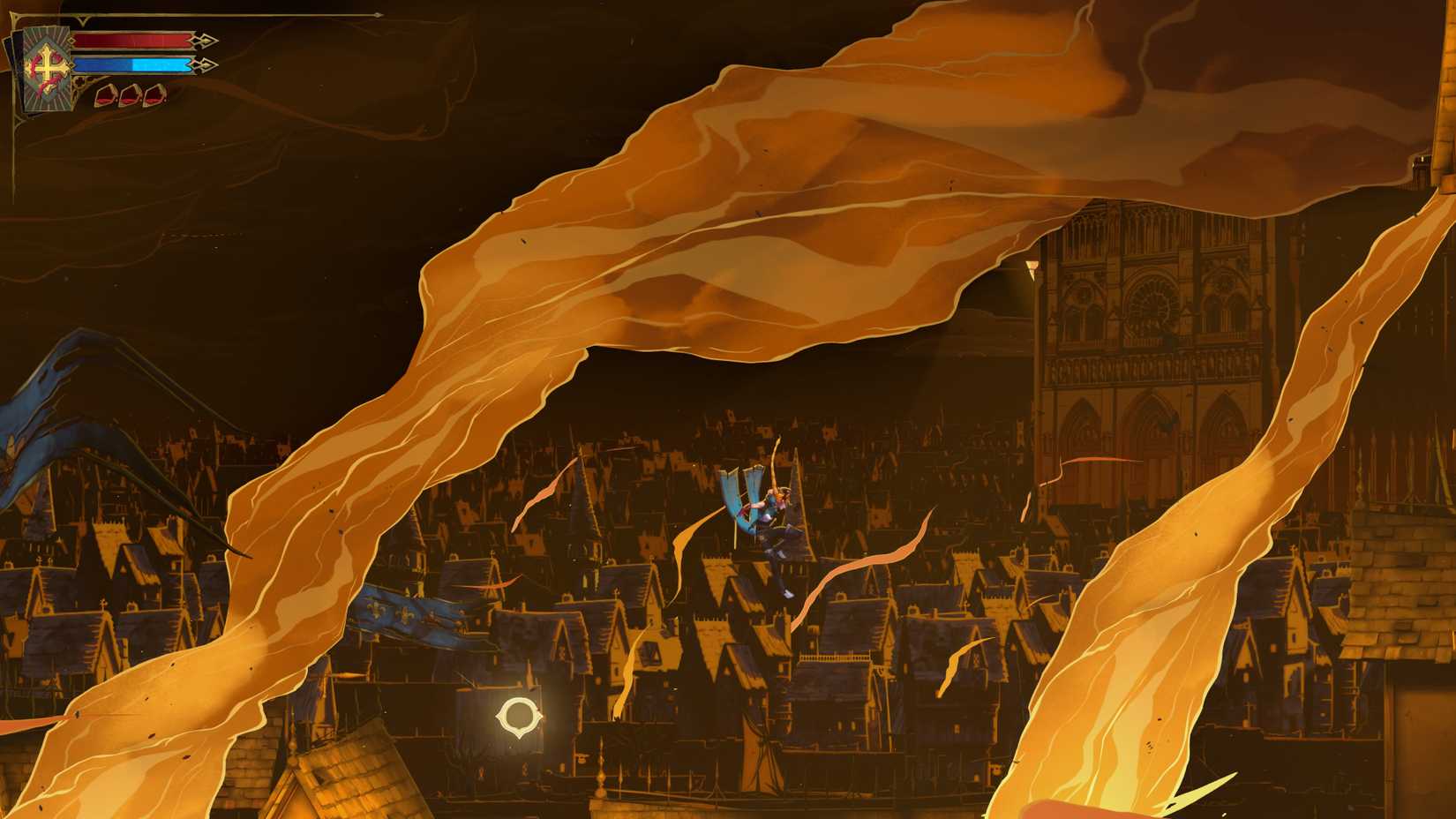 Rose leaping Castlevania: Belmont's Curse