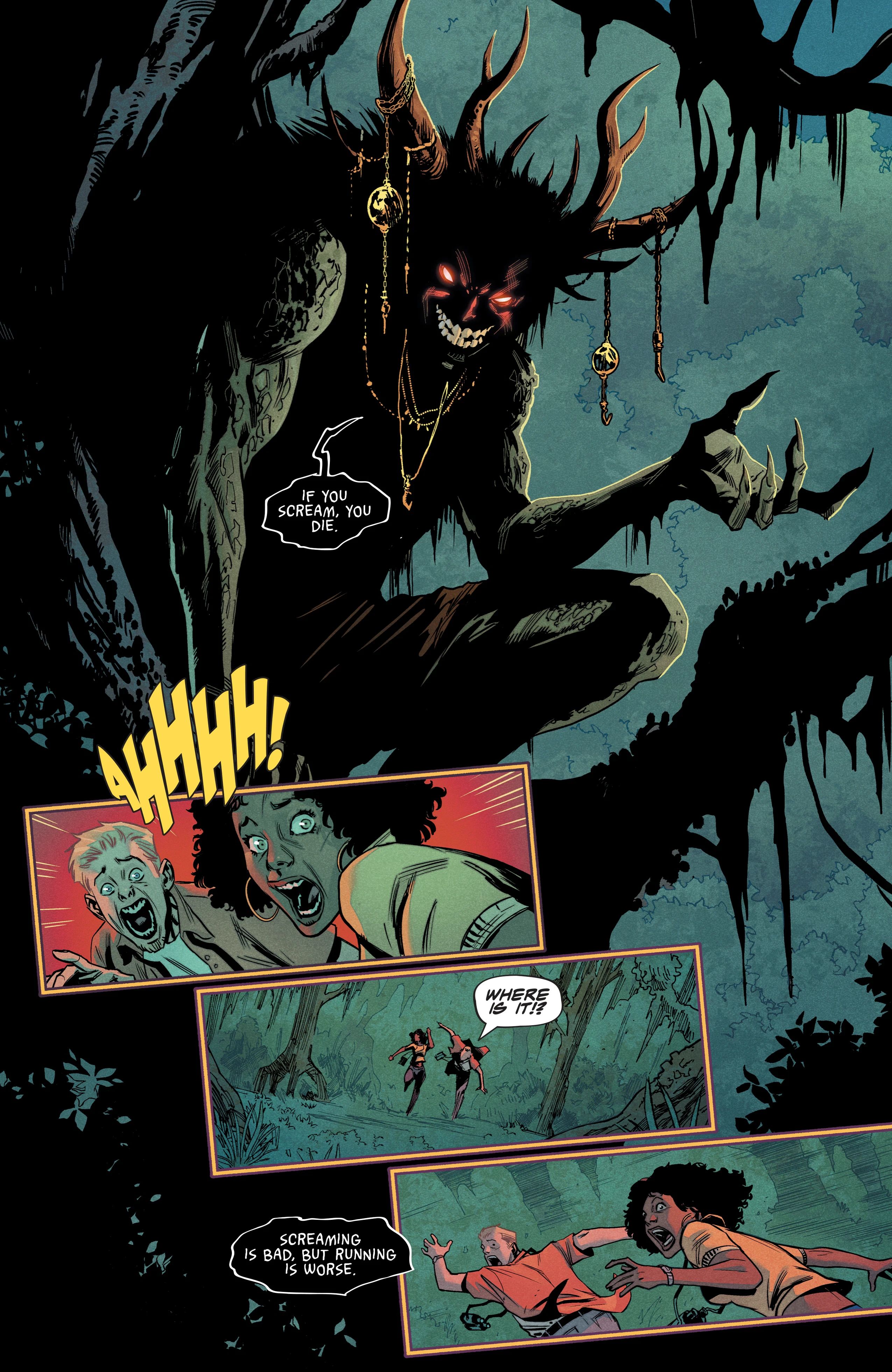 Cernunnos reveals himself to an innocent couple in Supernatural Dean Winchester #1