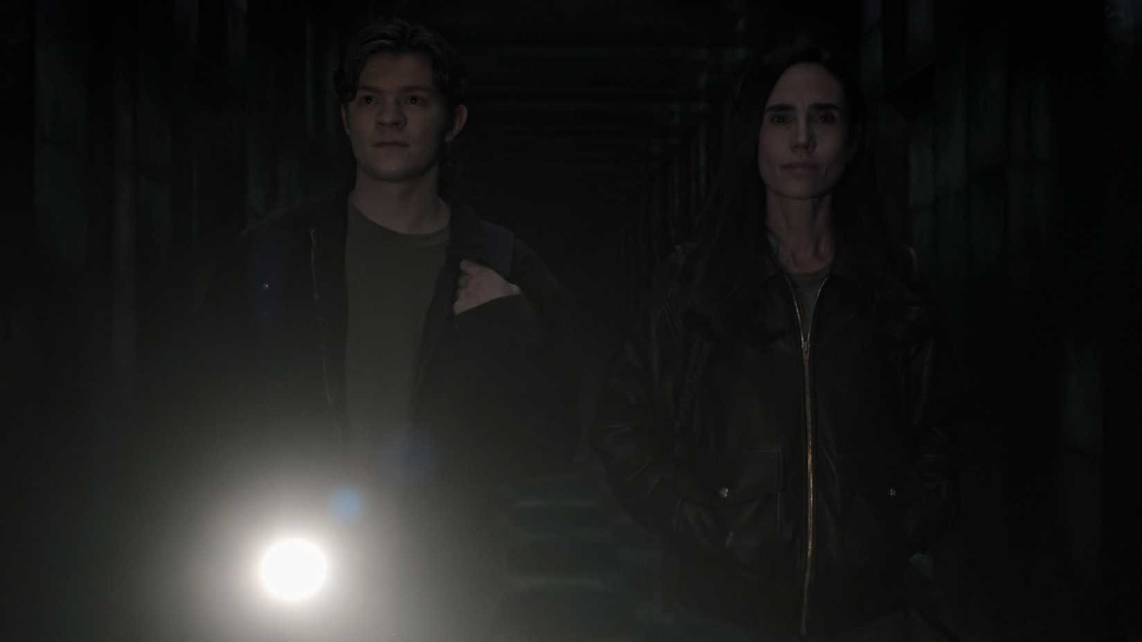Charlie and Daniela walk through the corridor in the box in Dark Matter season 2 episode 10