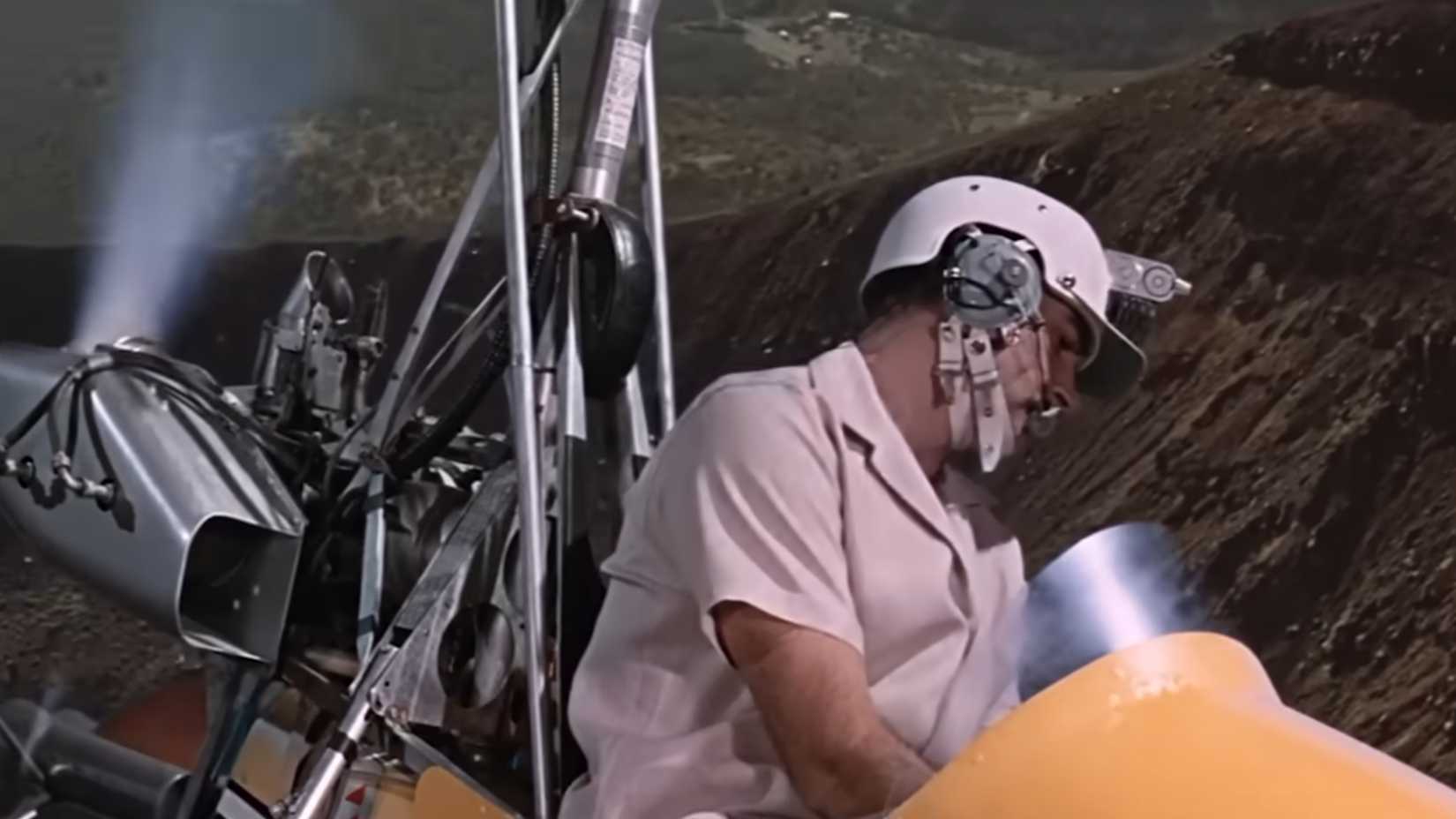 connery as James Bond flying little nellie in you only live twice