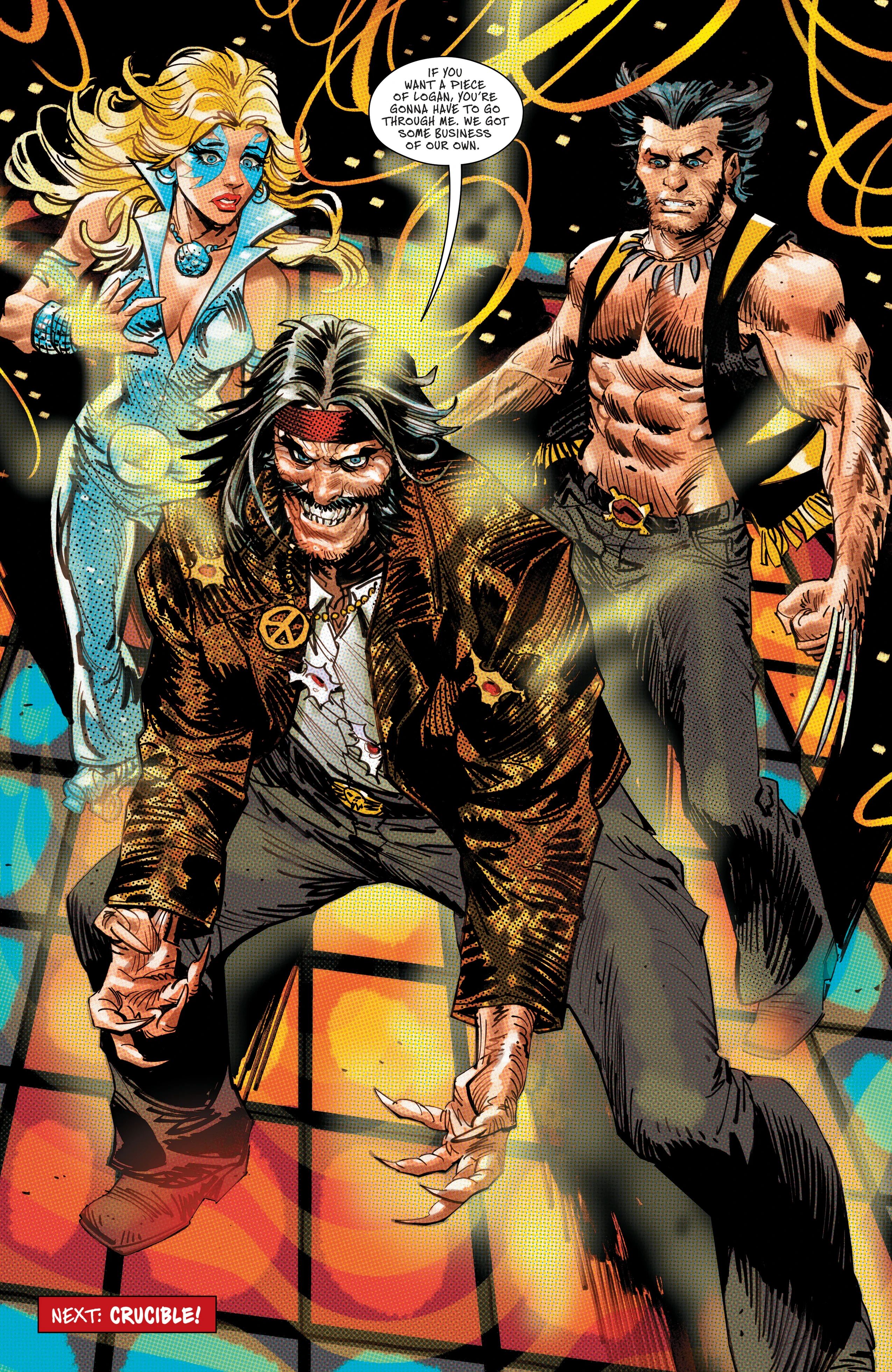 Crucible helps Logan and Dazzler in Wolverine Paradise #1