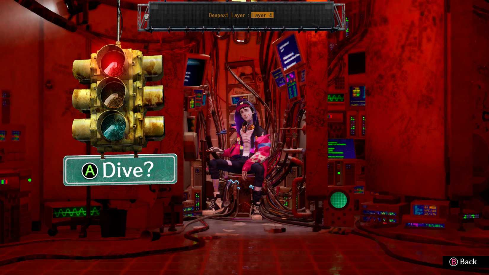 Davy sits on the toilet to hell preparing for another run in Stupid Never Dies