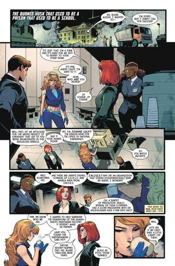 Dazzler meets a group of agents at Greymalkin prison in The Uncanny X-Men #37