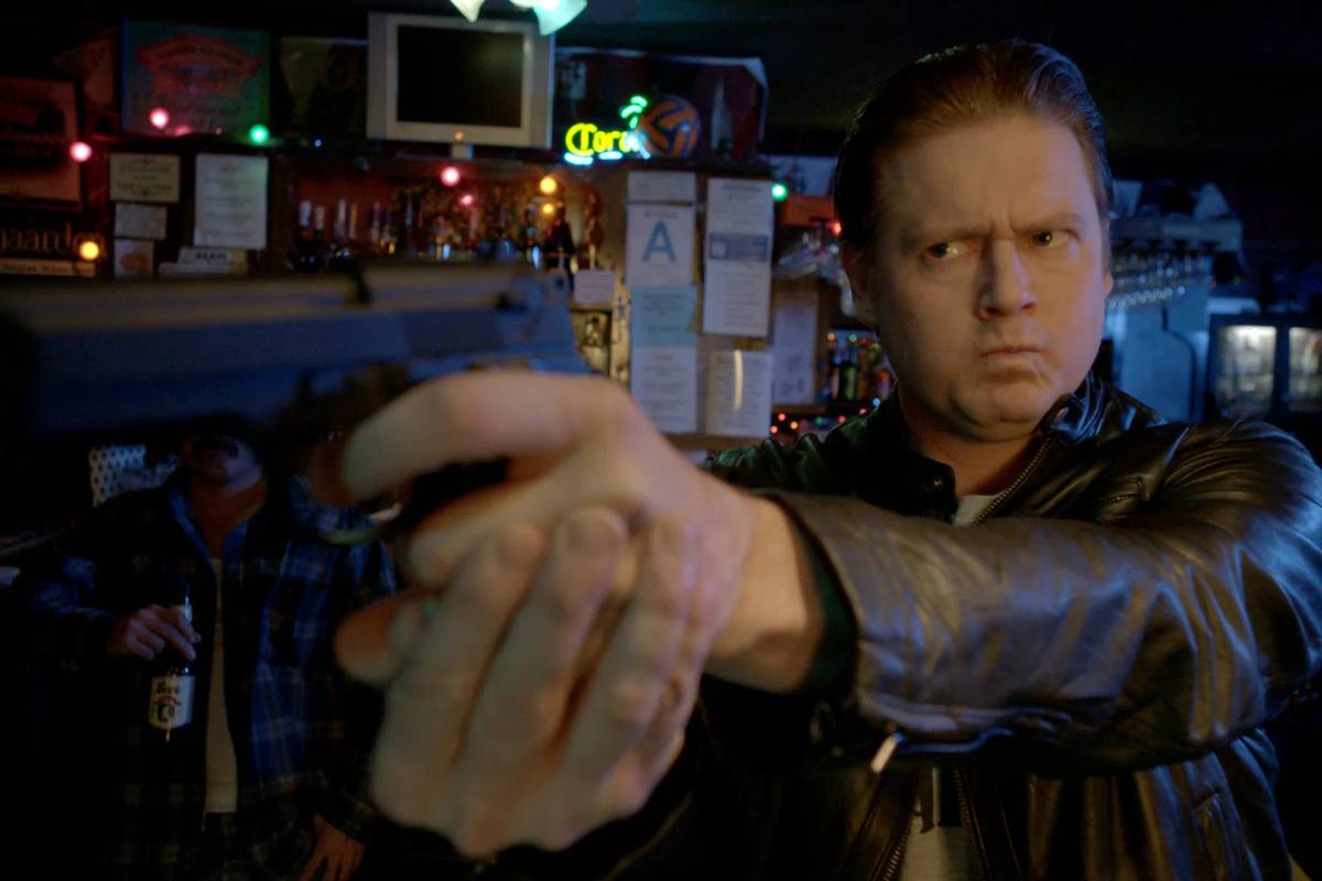 Tim Heidecker and Gregg Turkington during an On Cinema Universe Oscar Special