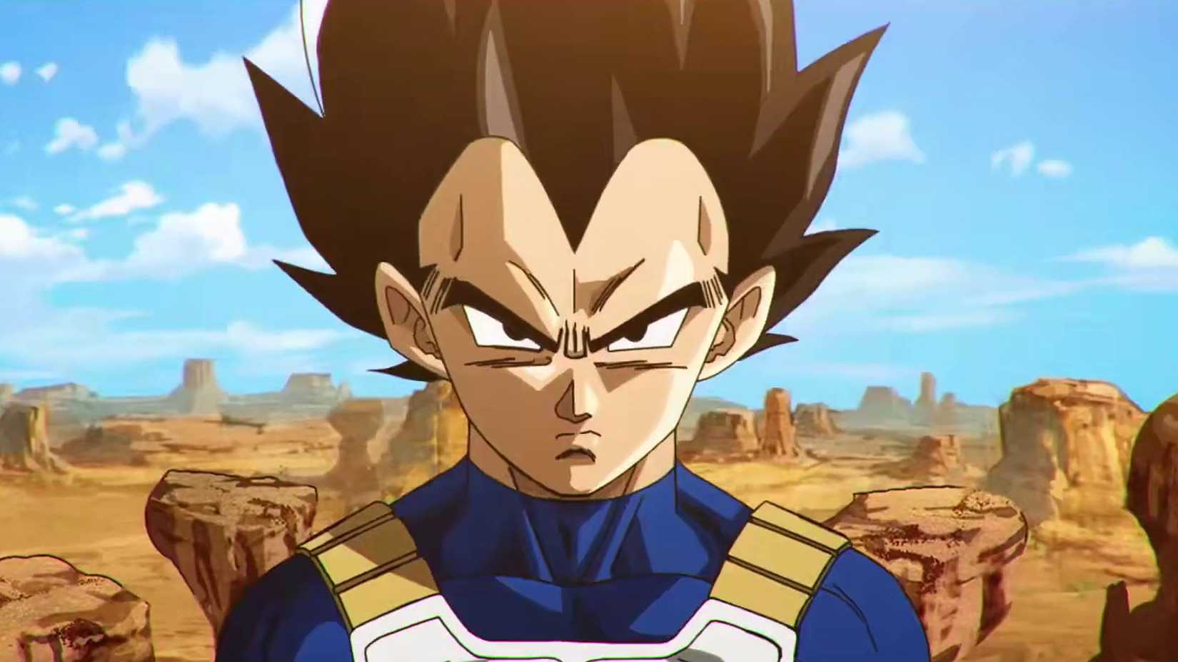 Dragon Ball Super Beerus Featuring Vegeta With A Serious Look On His Face