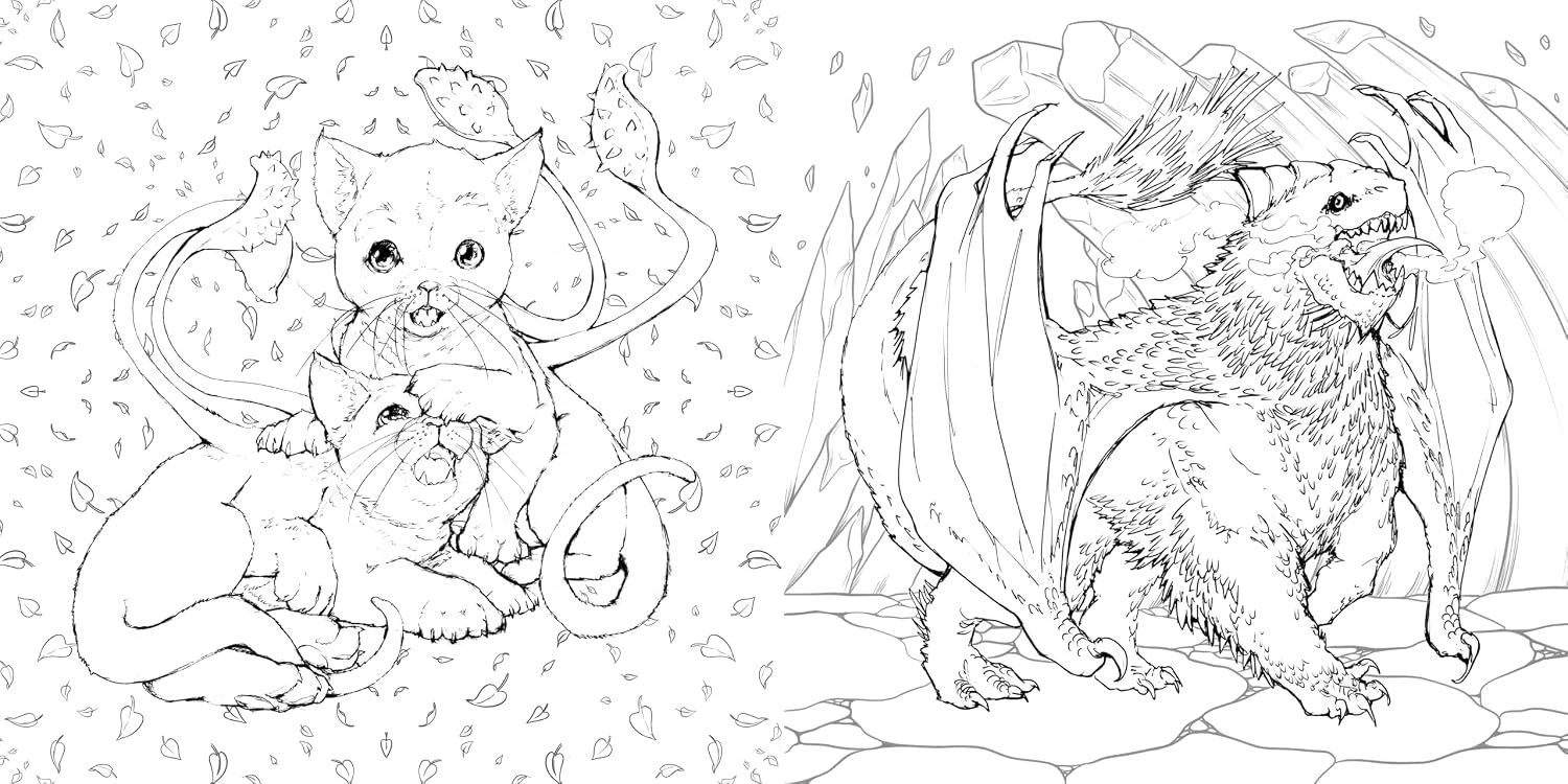 Dungeons and Dragons manga coloring book sample 1