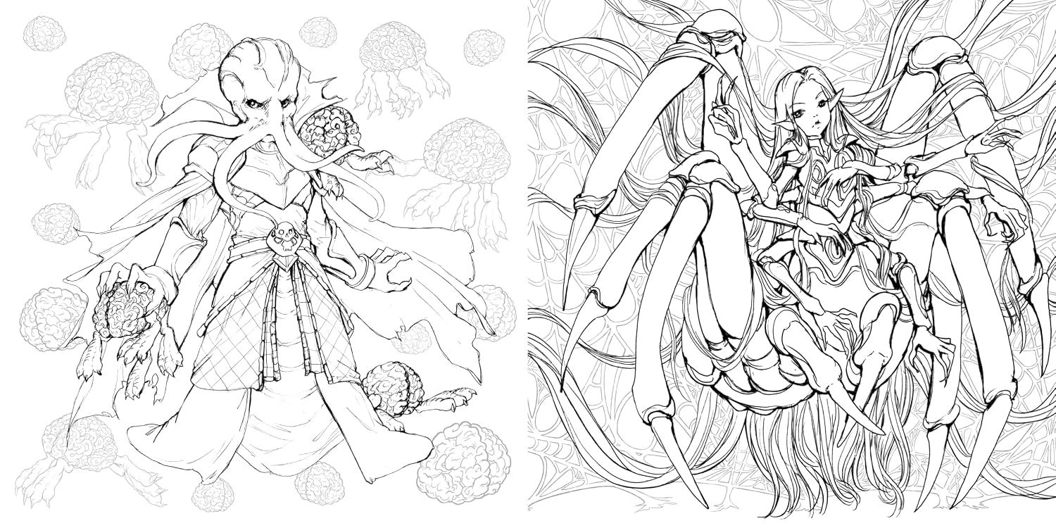 Dungeons and Dragons manga coloring book sample 3