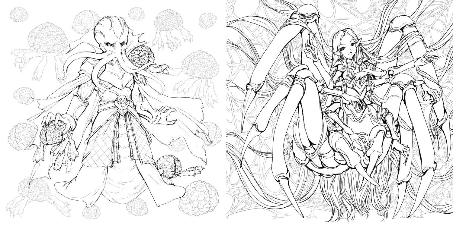 Dungeons and Dragons manga coloring book sample 3