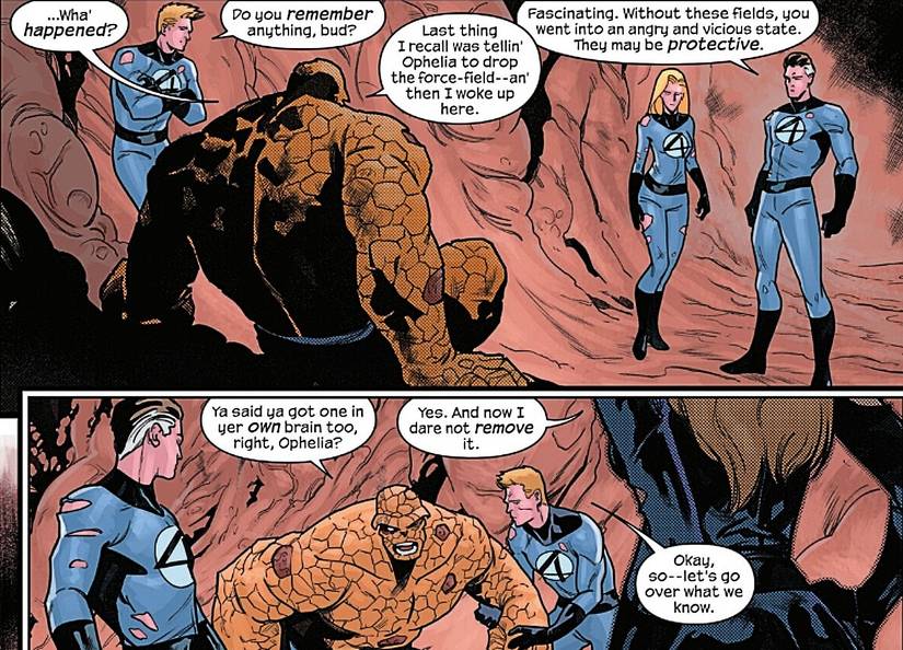 Fantastic Four 17, the Four try to piece together their missing memories