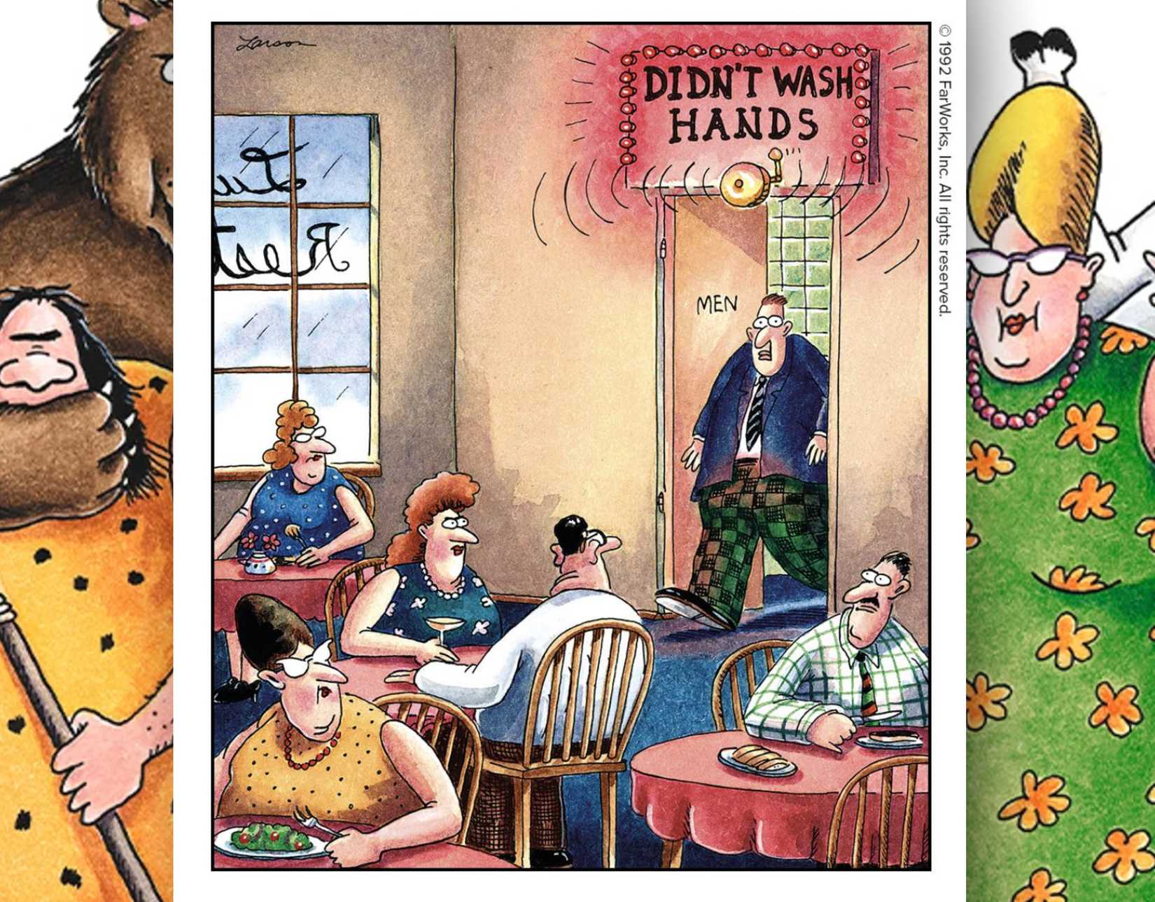 far side didn't wash hands comics