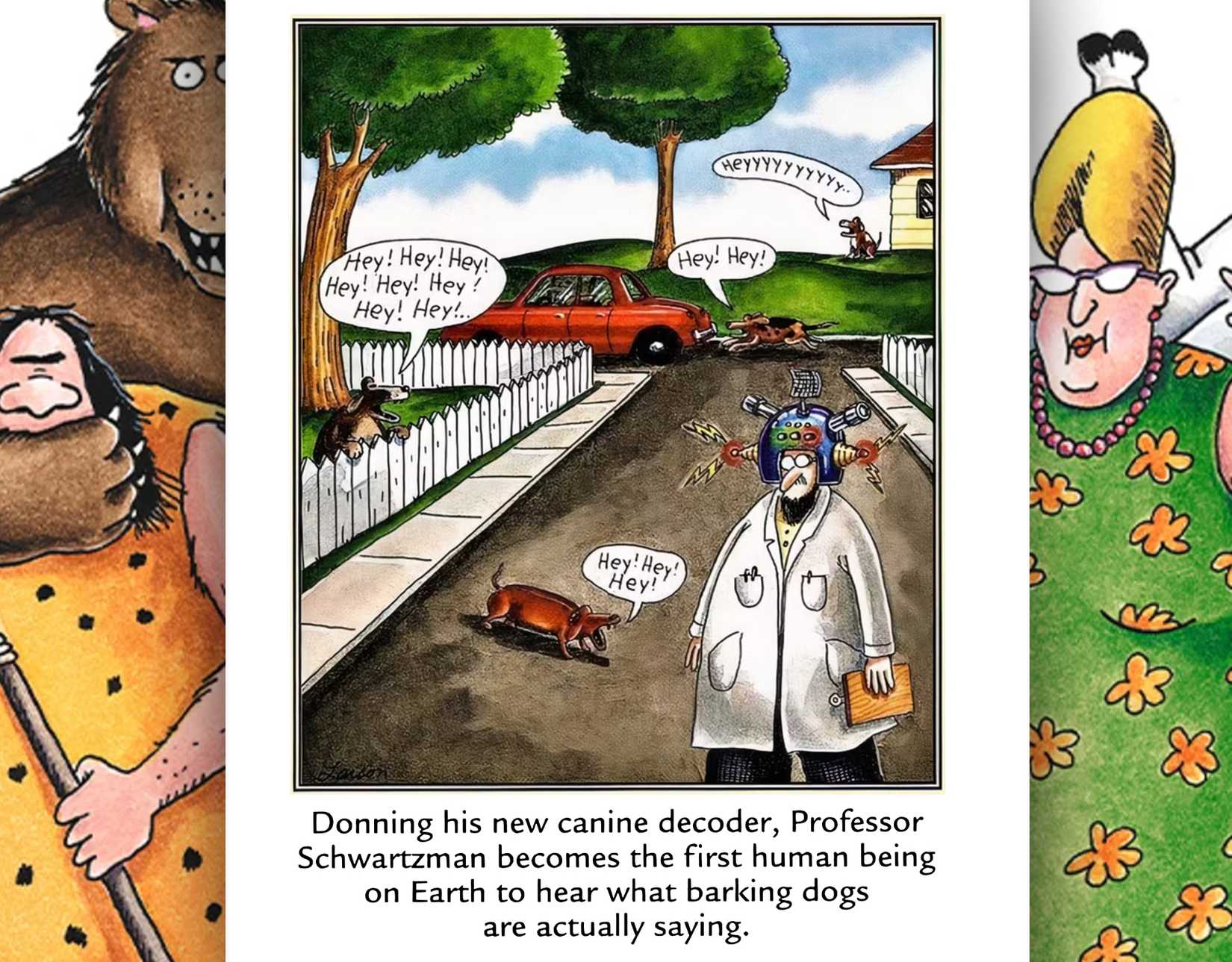 far side dog translation helmet comic