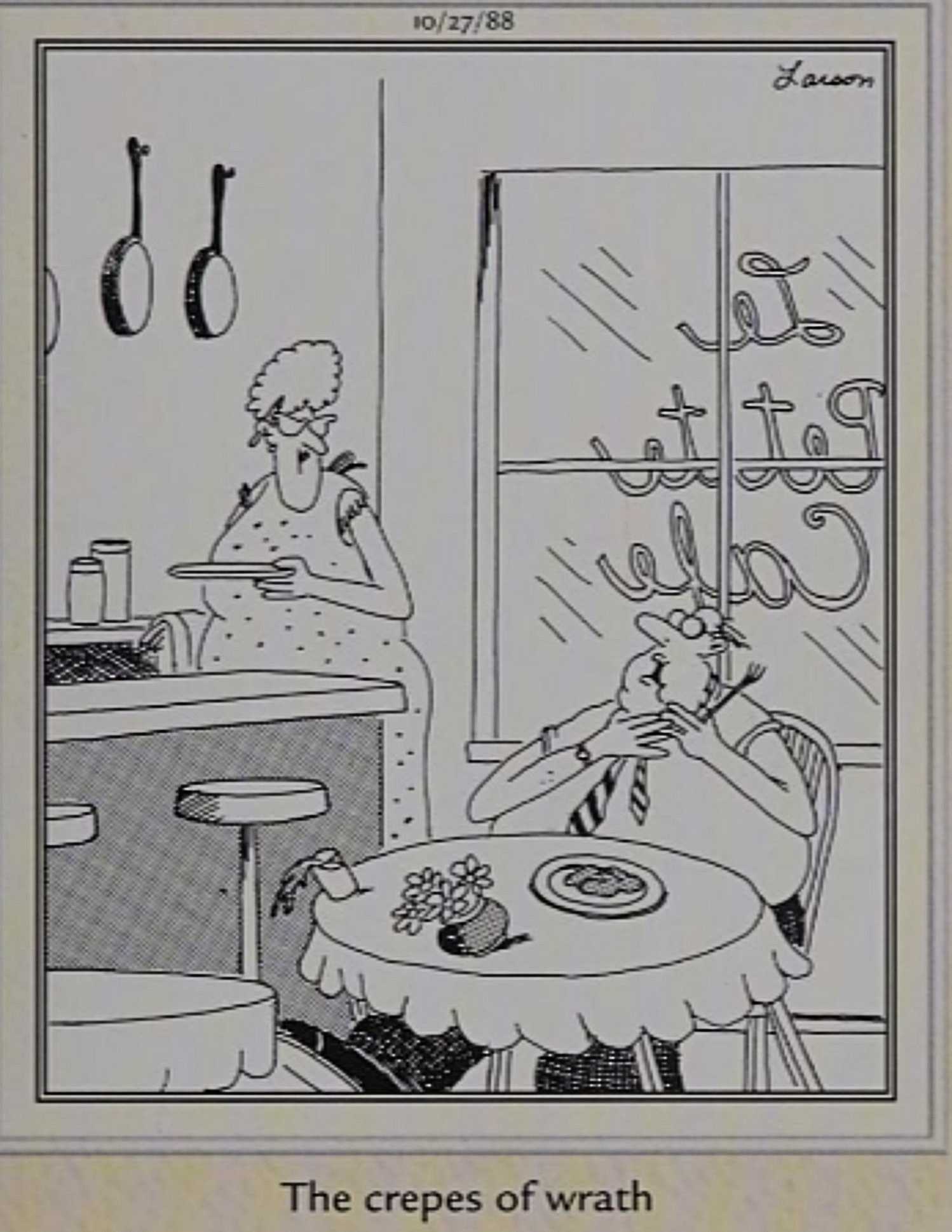 Far Side October 27 1988, crepes of wrath