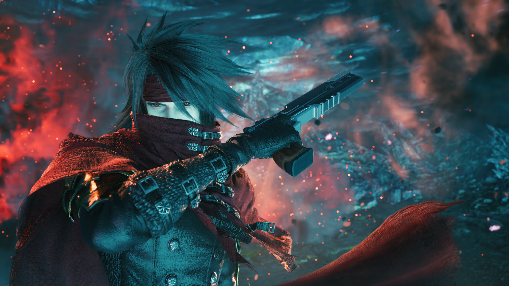 Final Fantasy 7 Revelation vincent valentine holding his gun