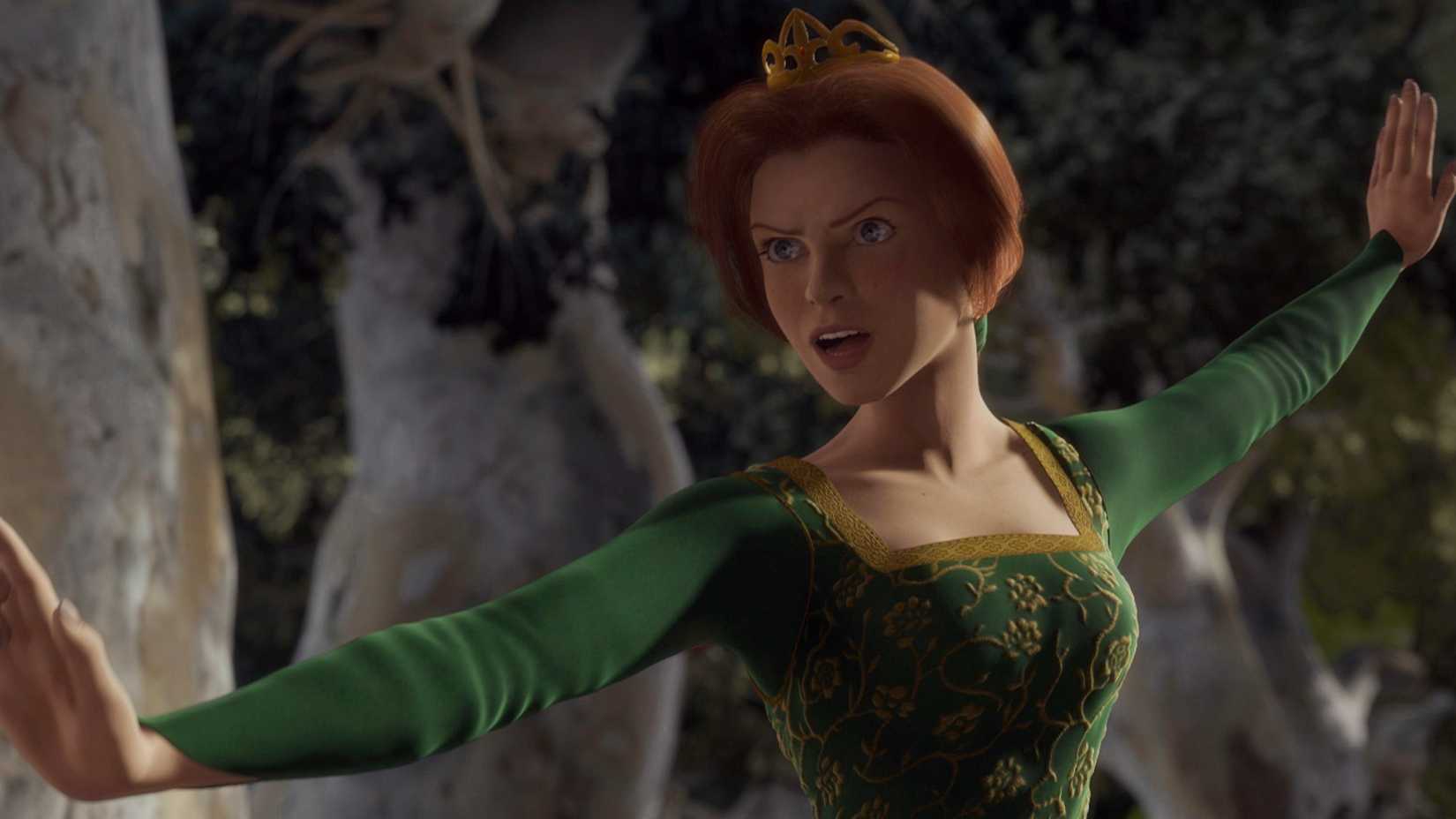 Fiona getting ready to fight in Shrek Matrix parody