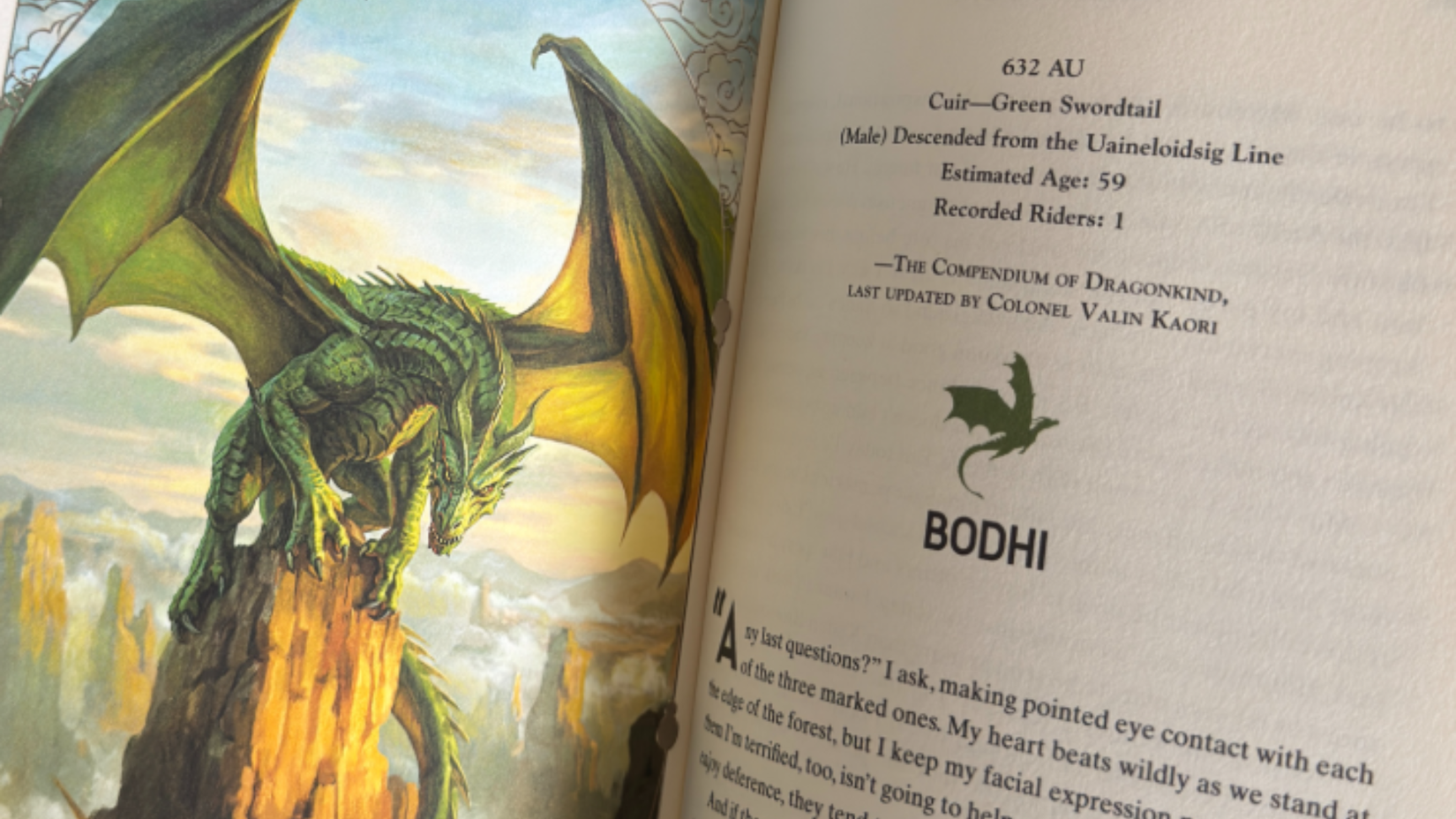 Fourth Wing Threshing Day dragon Cuir Bodhi Durran (2)