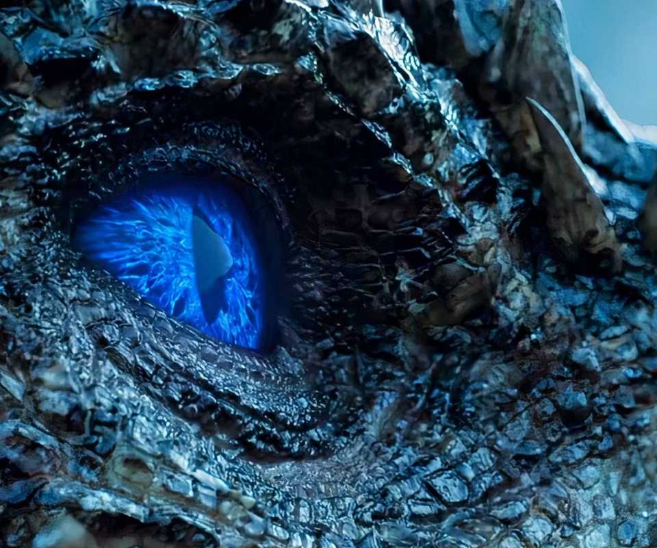 Game of thrones viserion blue eye dragon