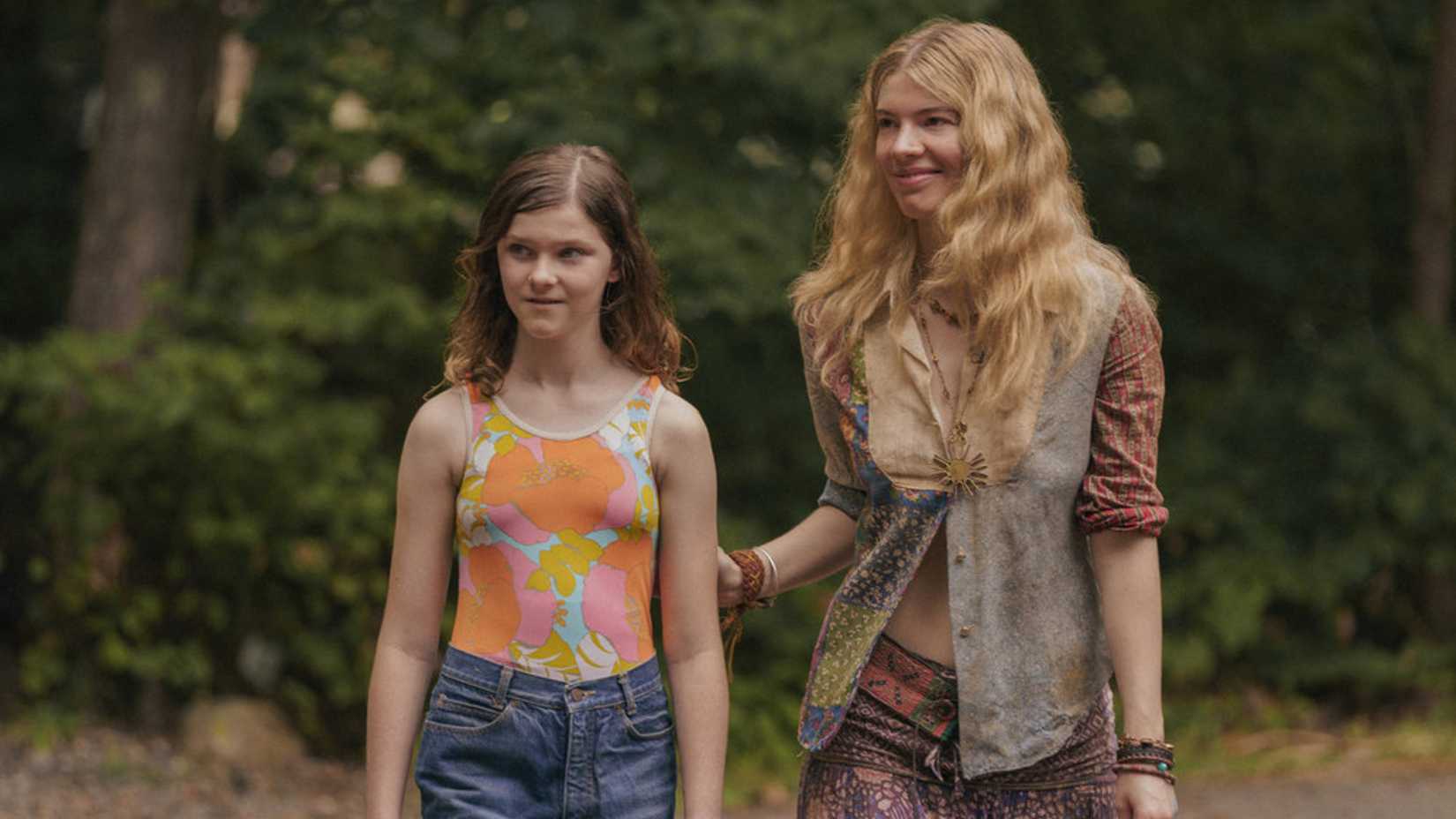 Grace and Harmony stand together outside in Crystal Lake