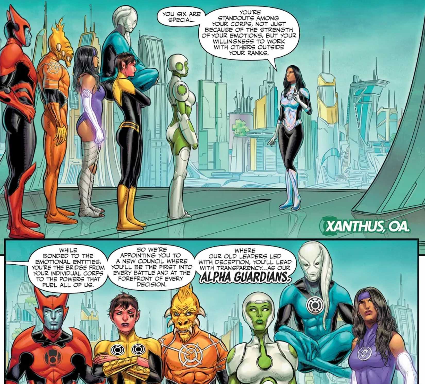 GREEN LANTERN'S ALPHA LANTERNS INTRODUCED