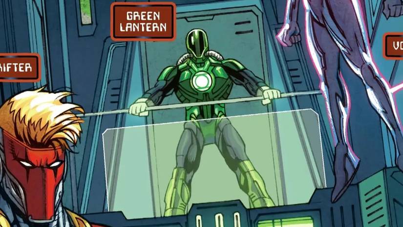Green Lantern stands alongside the future WildCATS