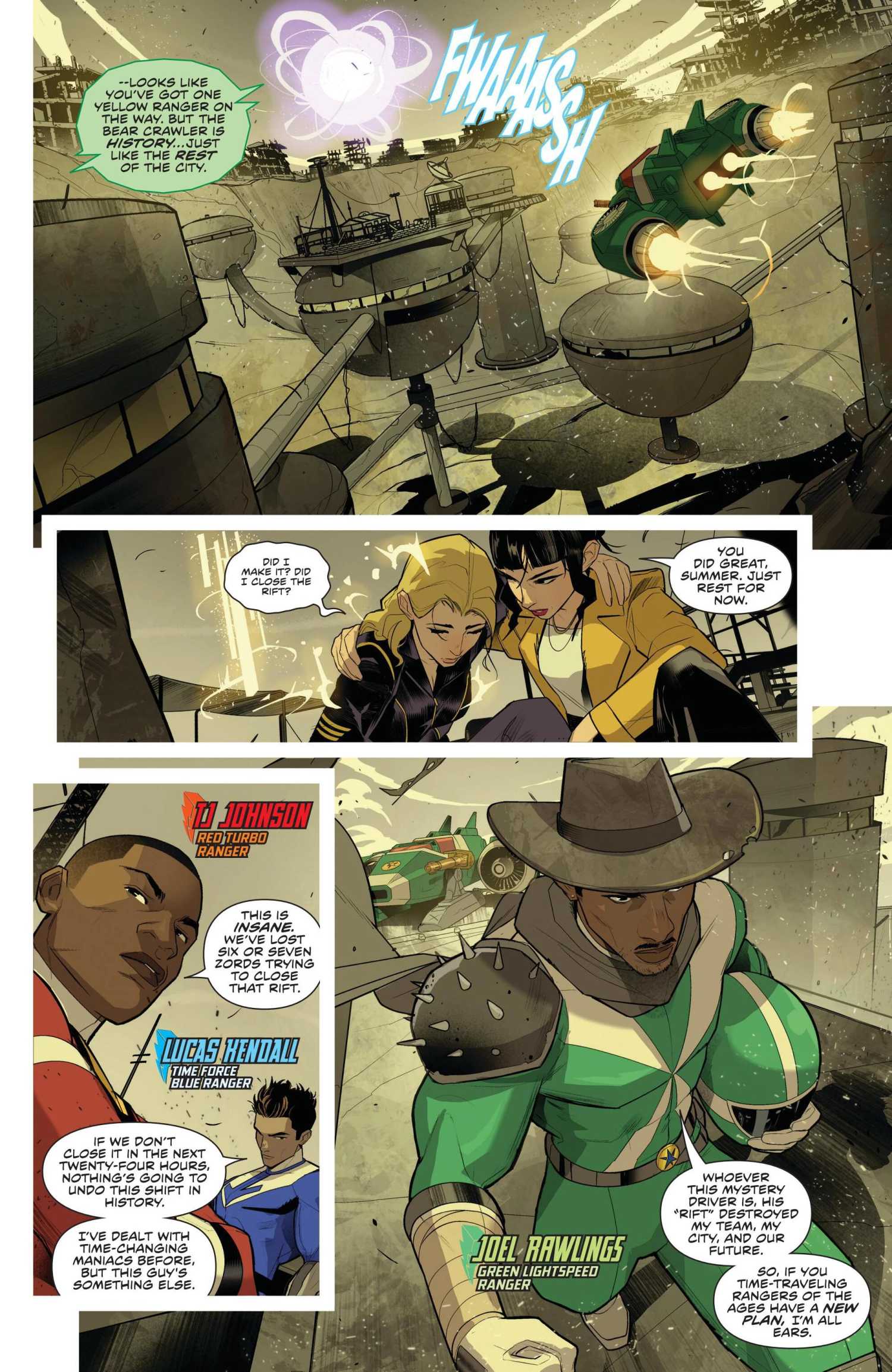 Green Power Ranger Joel Rawlings returns in Power Rangers Unlimited #4