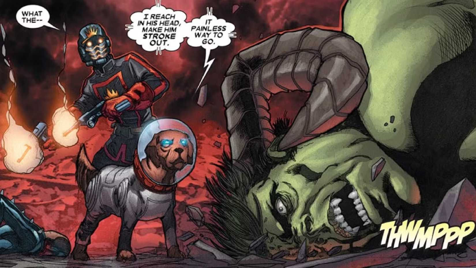 guardians of the galaxy's cosmo vs hulk