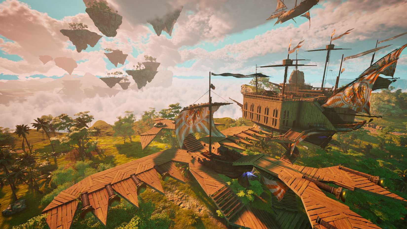A player-built ship in Guardians of the Wild Sky.