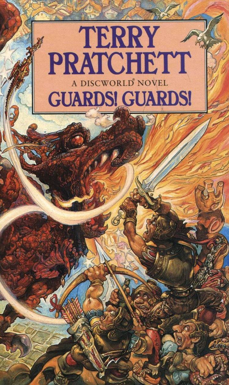 The cover of Guards! Guards! by Terry Pratchett in the Discworld series