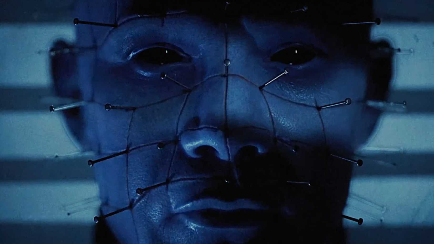 Hellraiser revival pinhead closeup blue
