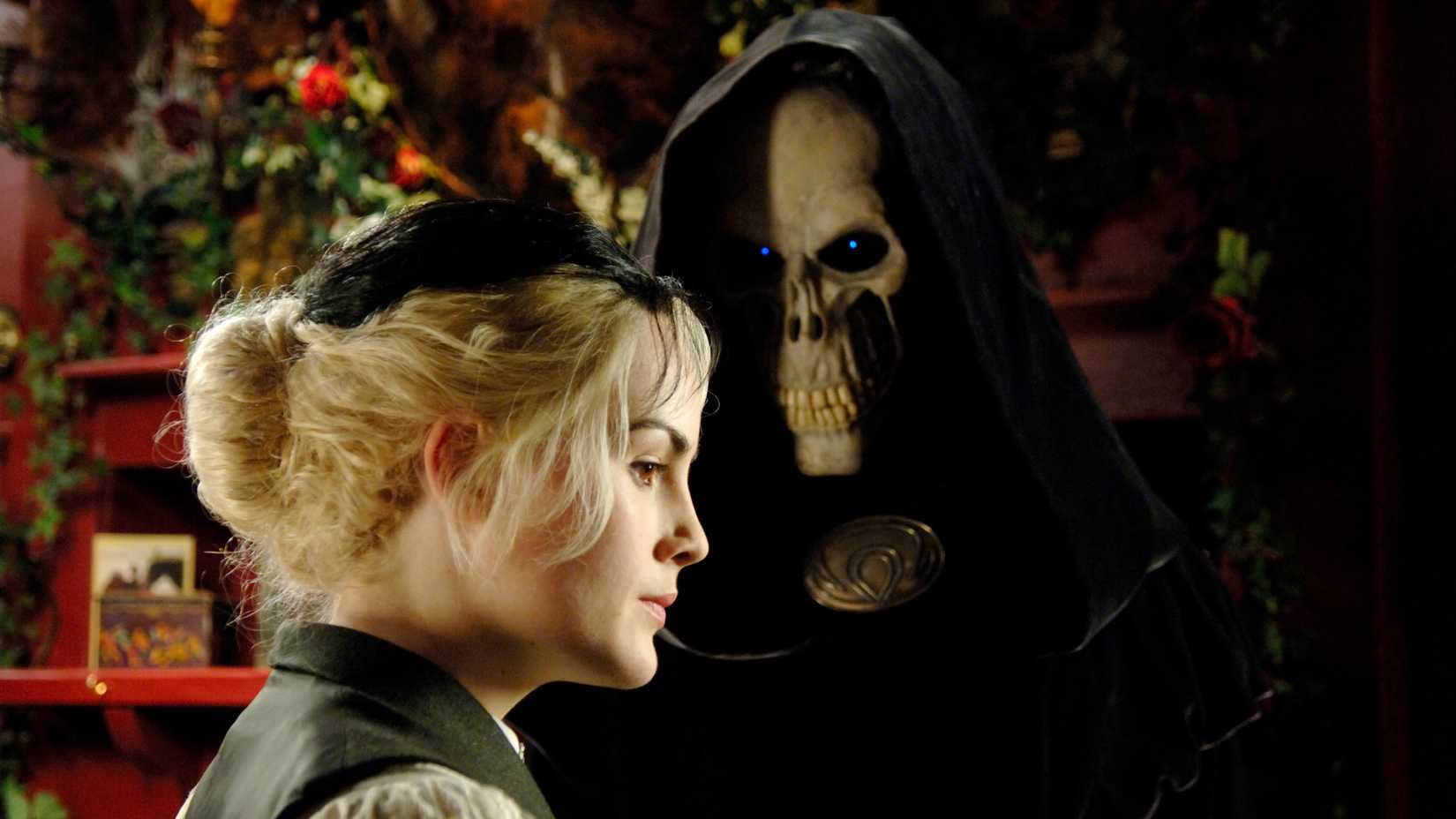 Death and Michelle Dockery as Susan in Terry Pratchett's Hogfather - part of the Discworld universe