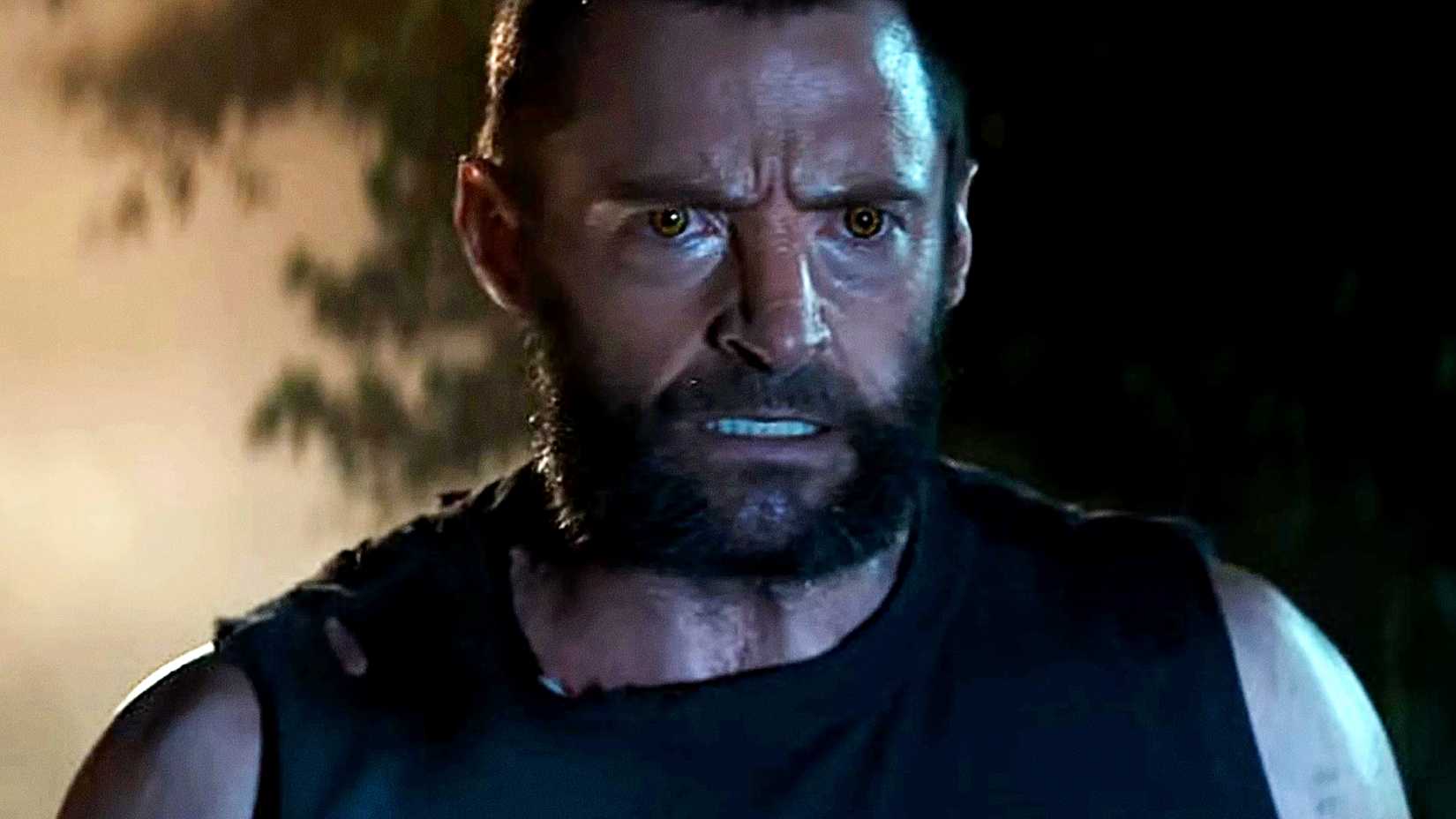 Hugh Jackman's X-25 stands in the dark in Logan