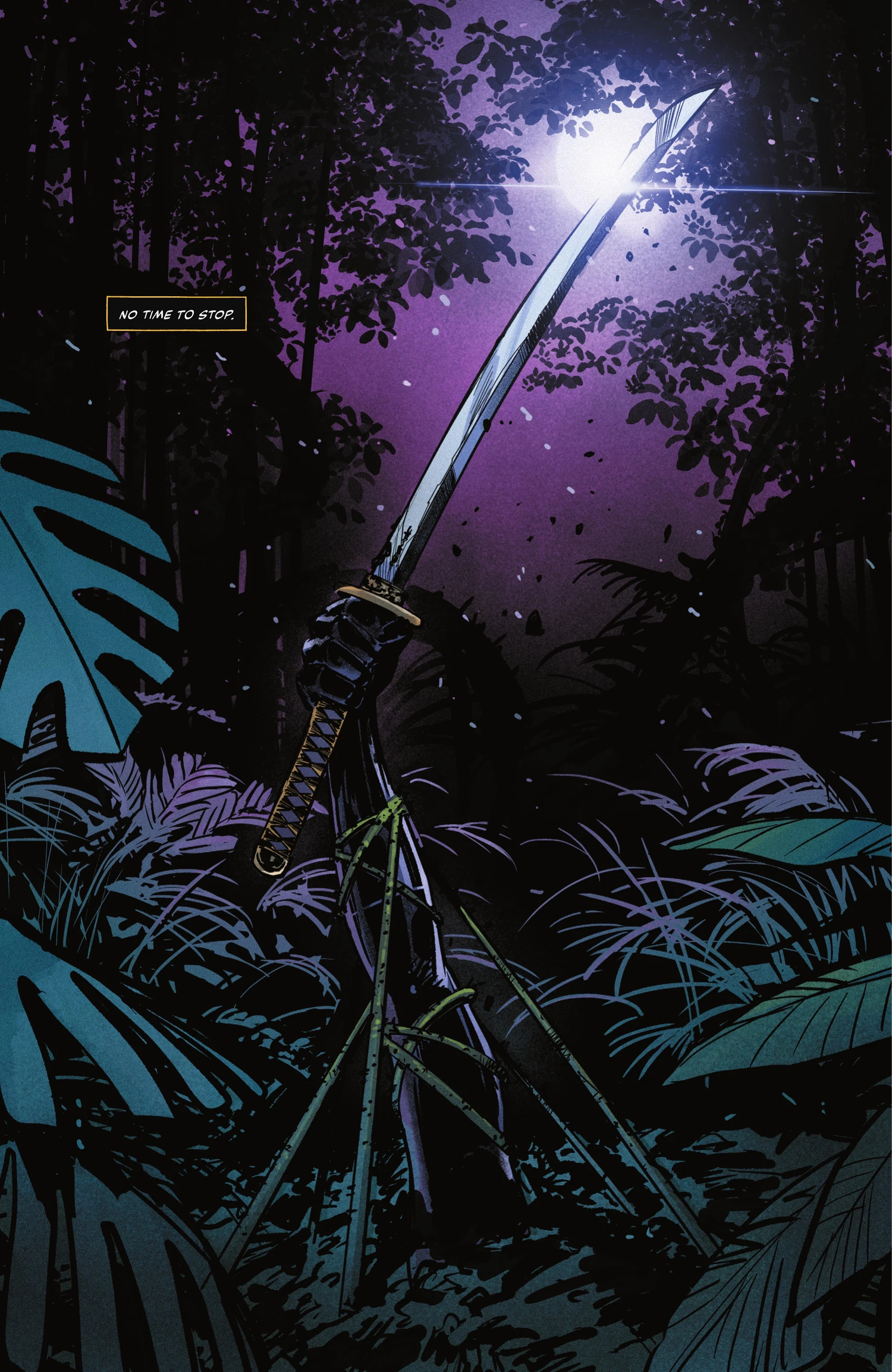 Batgirl #24 holding up a sword