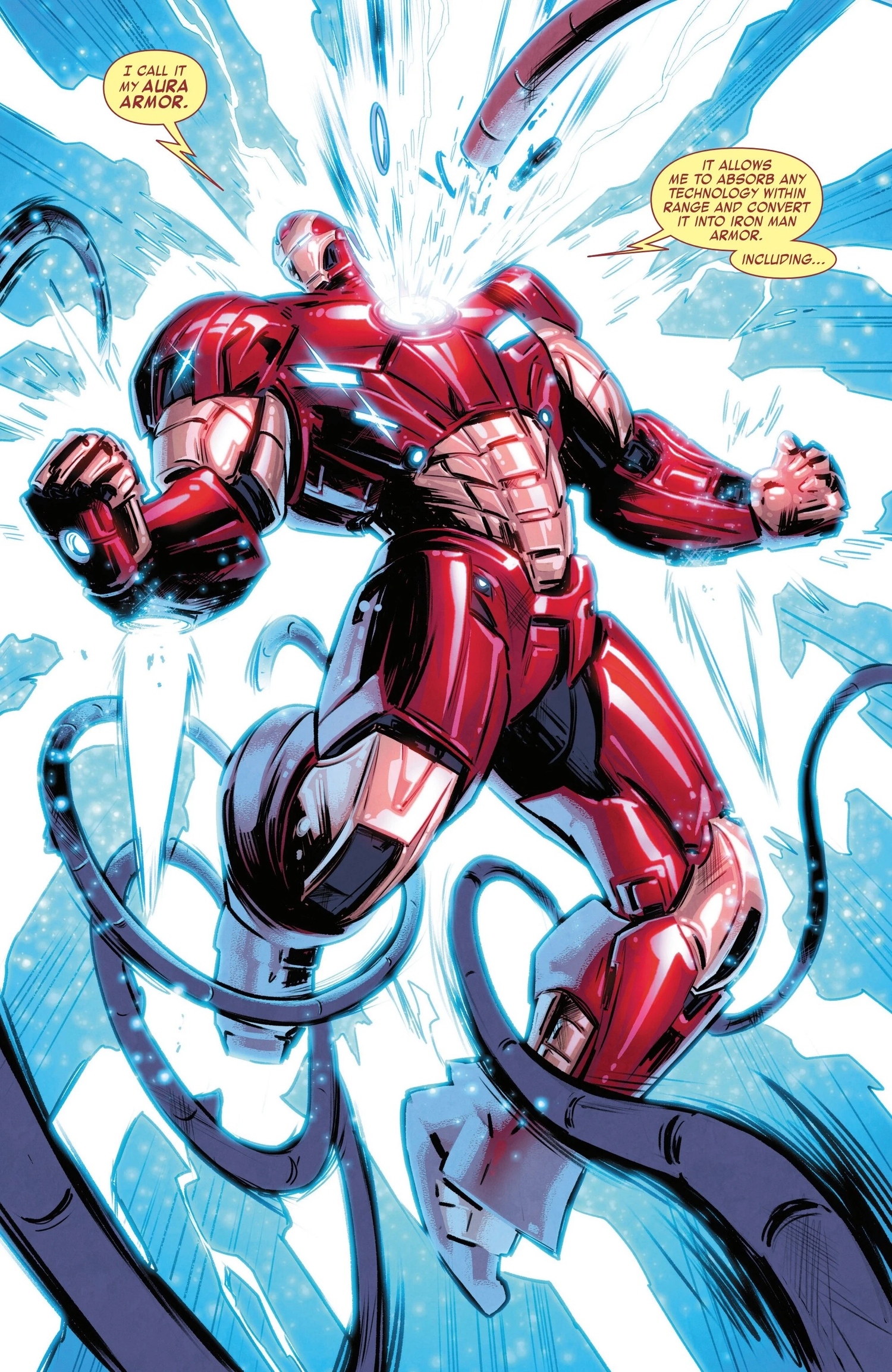 Iron Man #10 Iron Man Officially Debuts New 'Aura Armor' Suit For First Time
