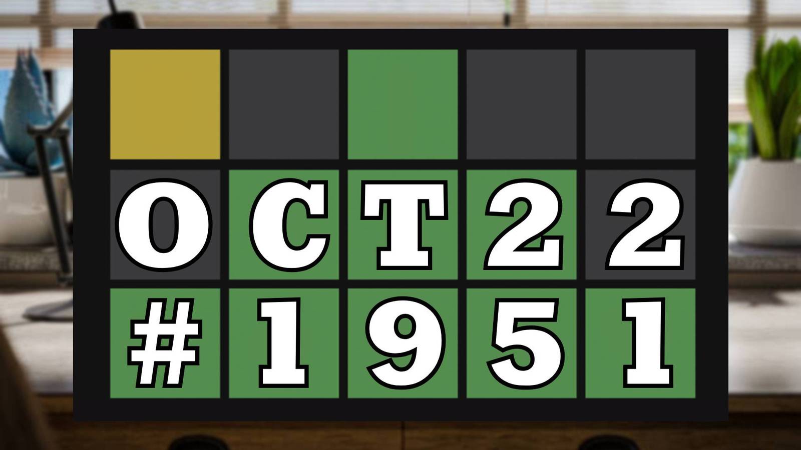 Today's Wordle Hints & Answer - October 22, 2026 (Puzzle #1951)