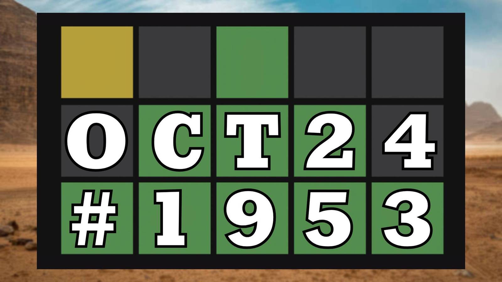 Today's Wordle Hints & Answer - October 24, 2026 (Puzzle #1953)