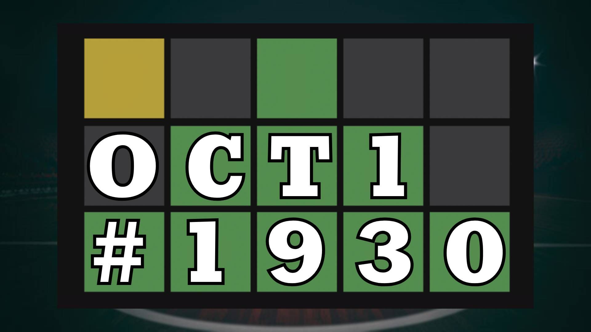 Today's Wordle Hints & Answer - October 1, 2026 (Puzzle #1930)