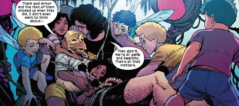New Mutants No. 6, Beak and Angel, art by Flaviano Armentaro