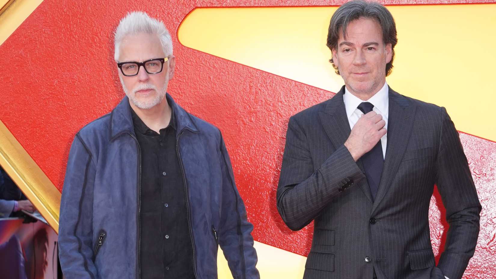 James Gunn and Peter Safran Co-Chairman and CEO and DC Studios at Superman premiere