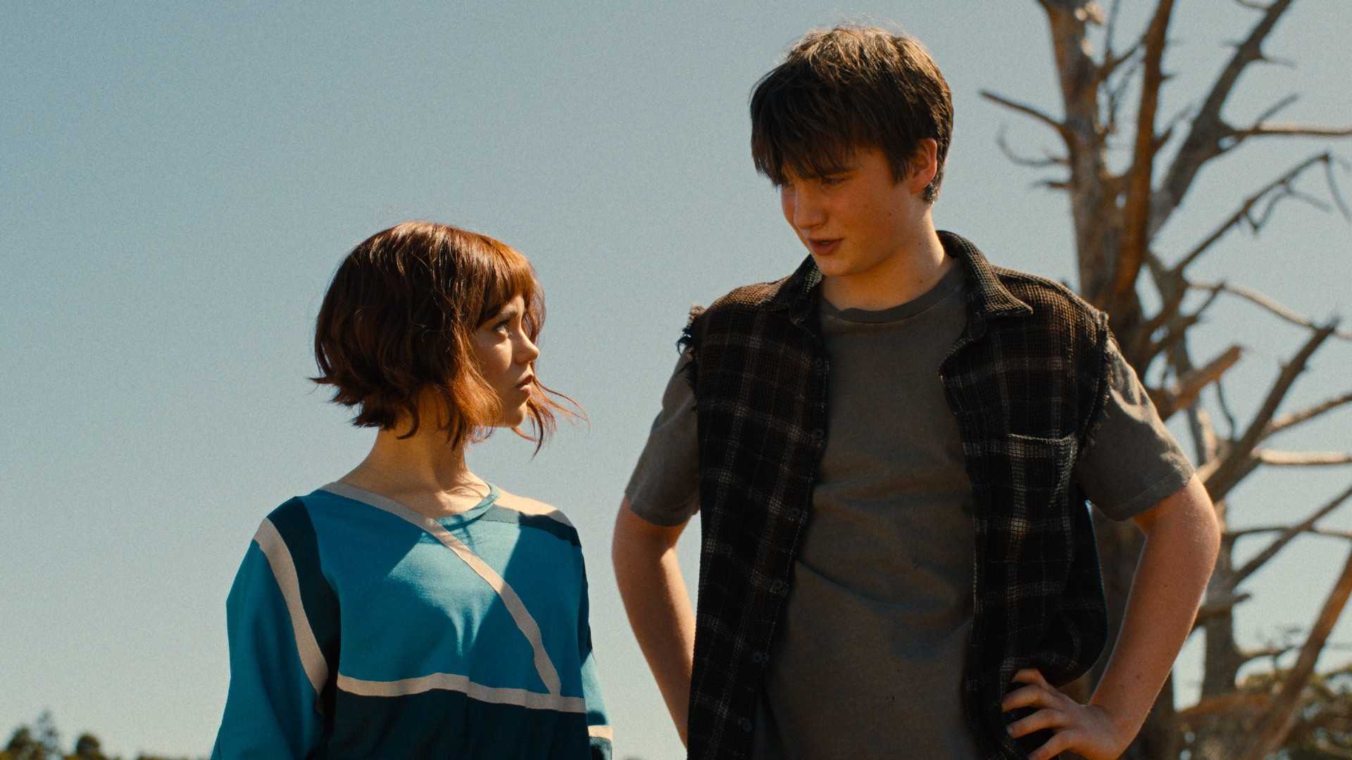 jenna-ortega-and-aran-murphy-talking-in-klara-and-the-sun Jenna Ortega's New Sci-Fi Movie Officially Rebounds With Strong Rotten Tomatoes Audience Score