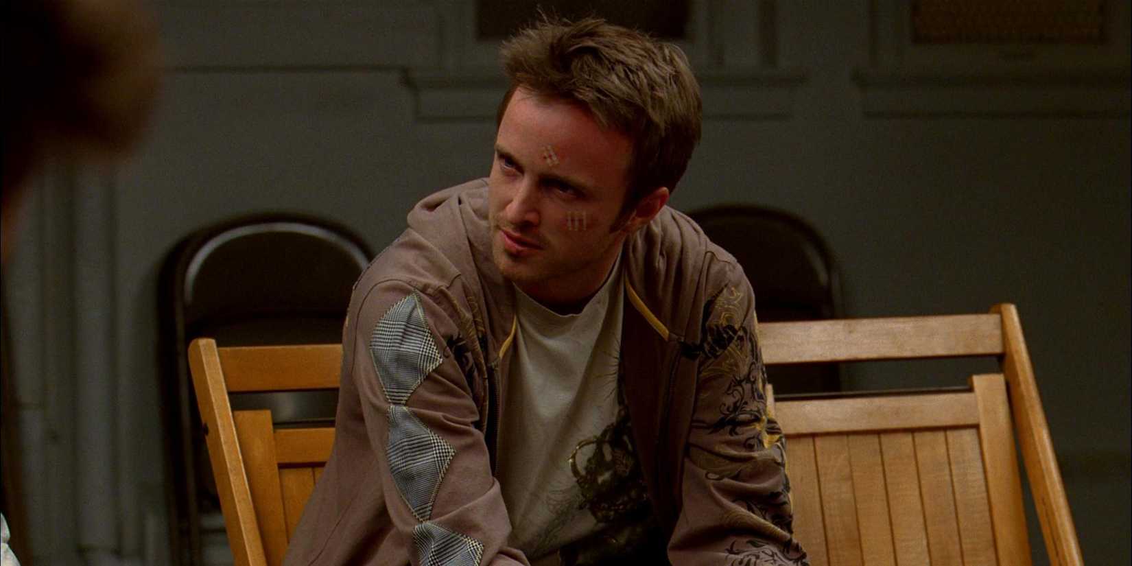 Jesse in a rehab meeting in Breaking Bad episode Kafkaesque