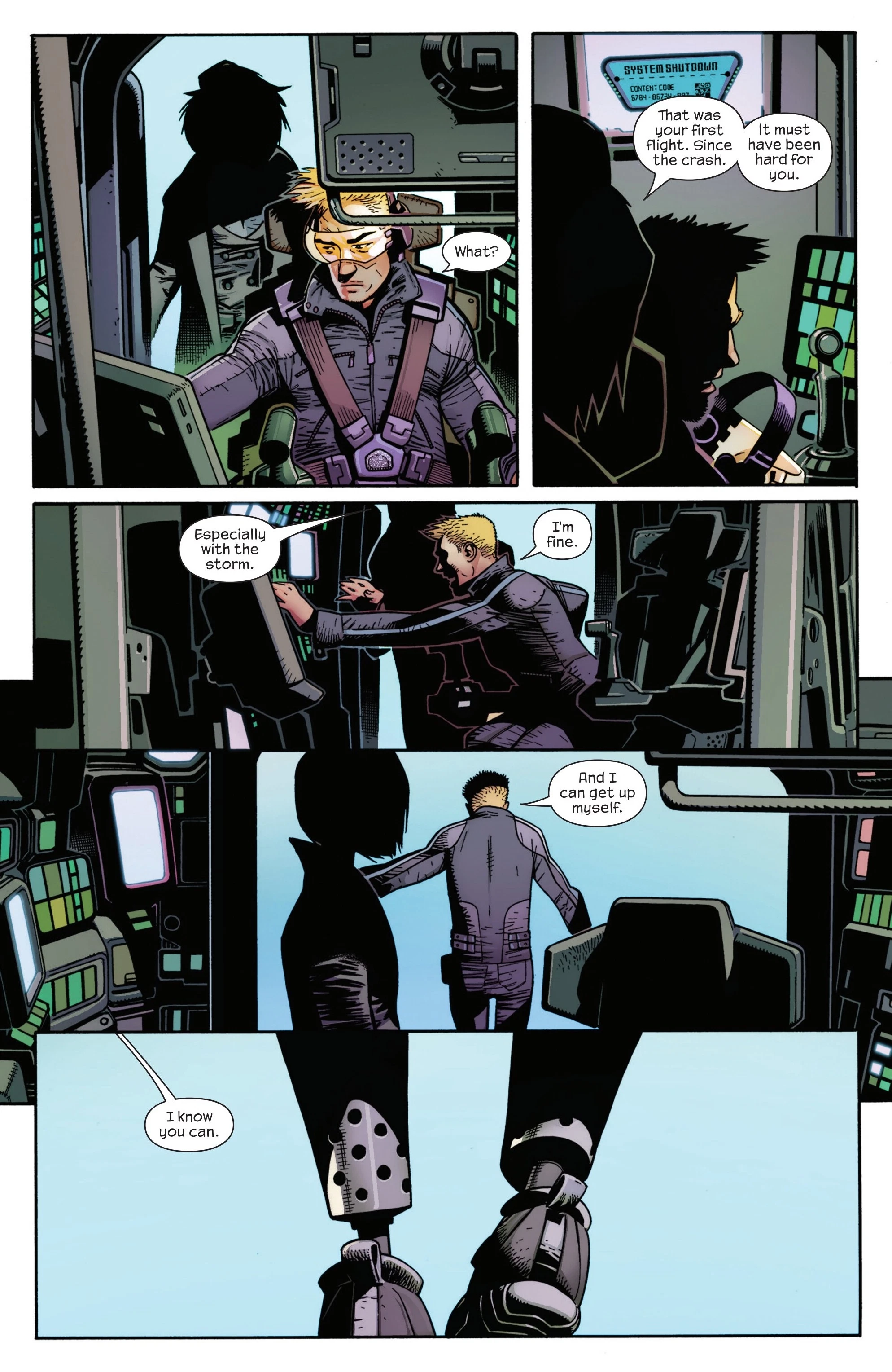 Johnny Storm reveals his prosthetic legs in Midnight Fantastic Four #1
