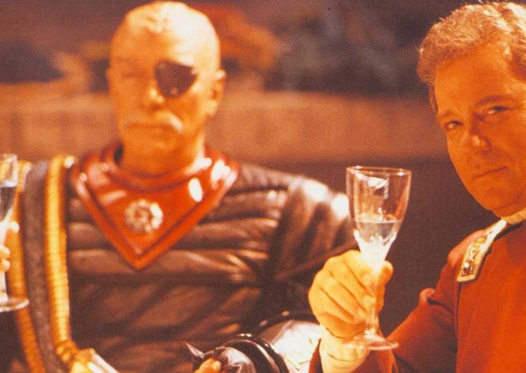 Kirk and Chang toast