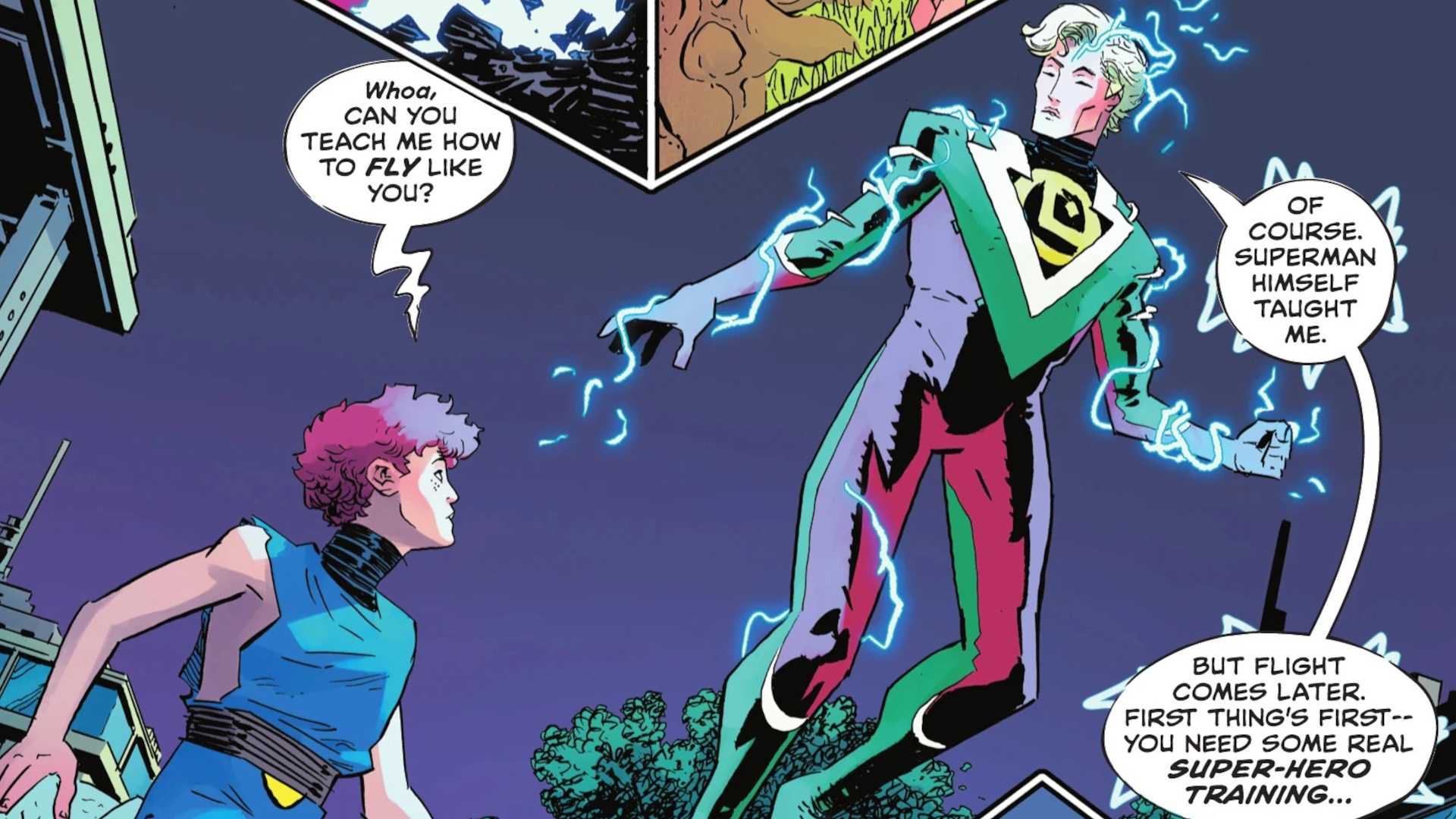 Legion of Super-Heroes Mekt Ranzz flying