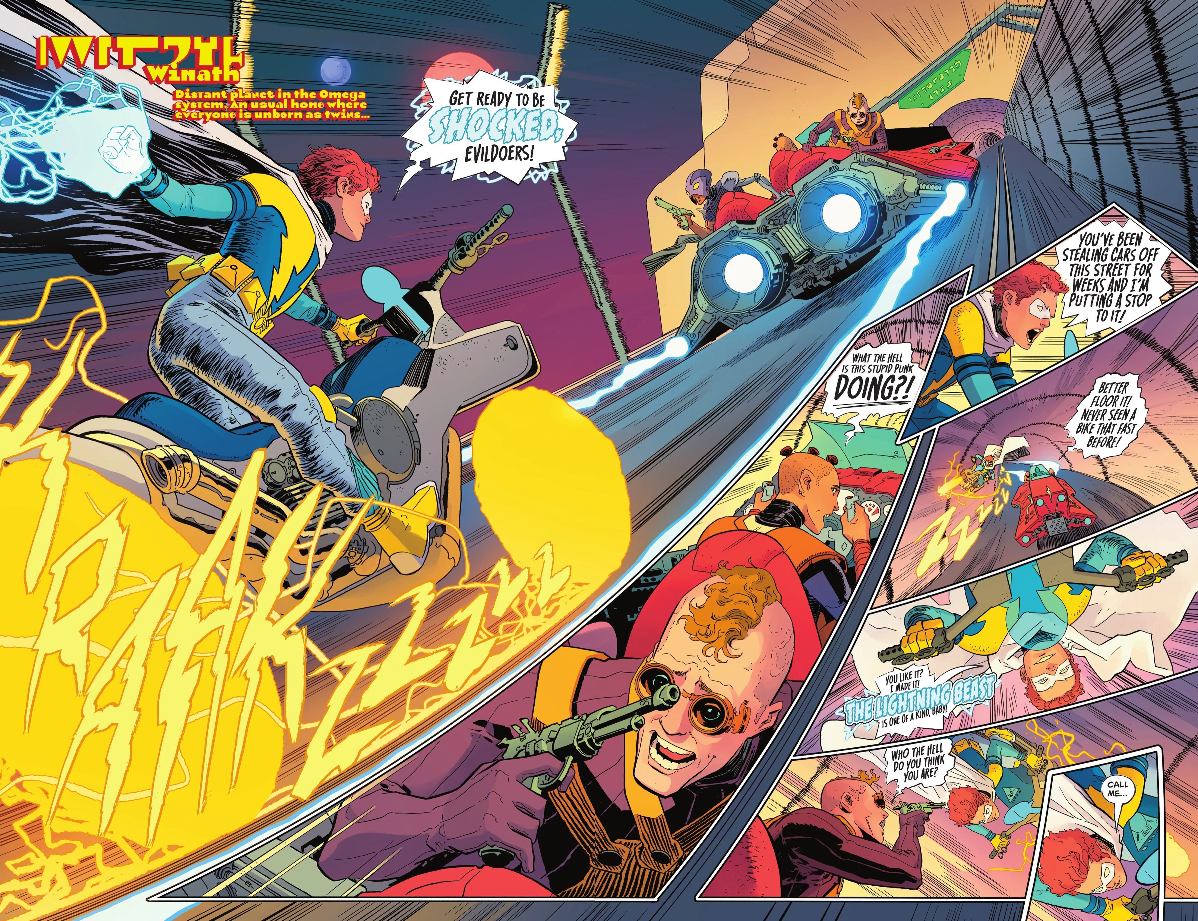 Legion of Super-Heroes Strongest Team Lightning Lad Lightning Cycle intro