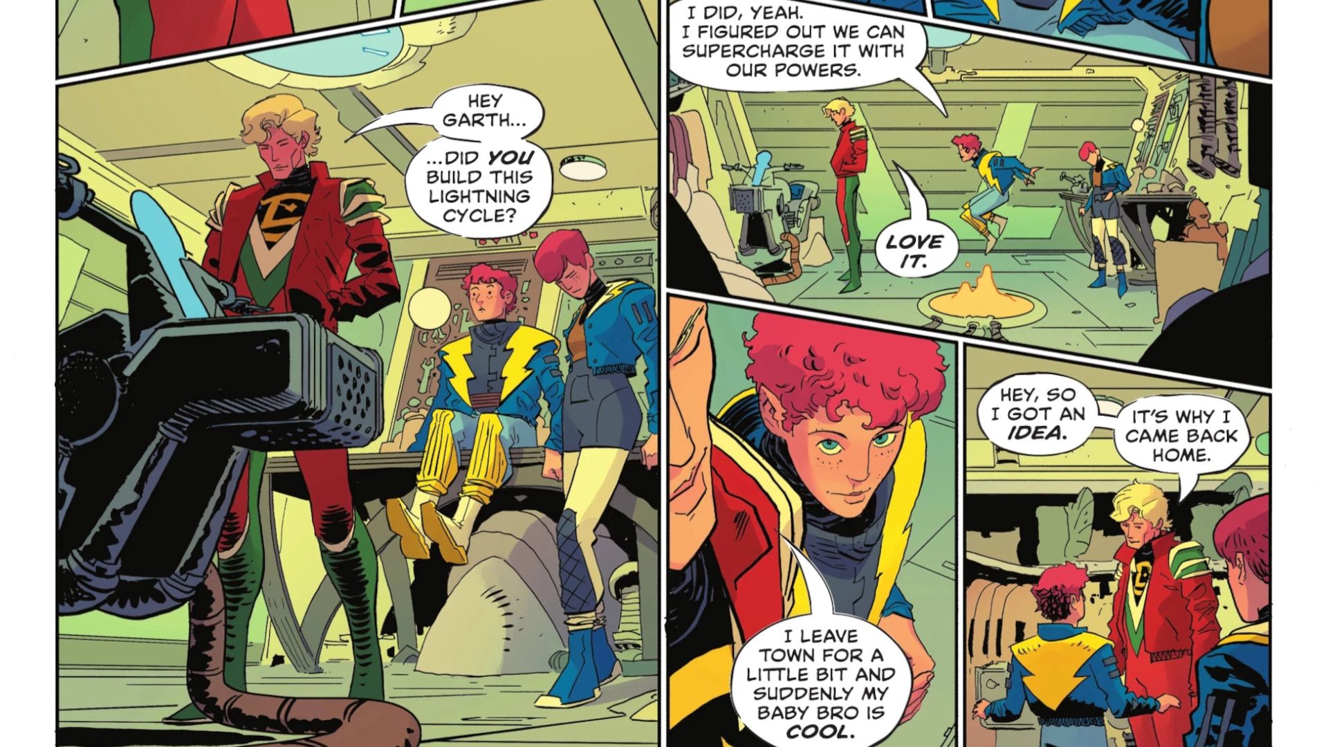 Legion of Super-Heroes Strongest Team Lightning Lad Lightning Cycle