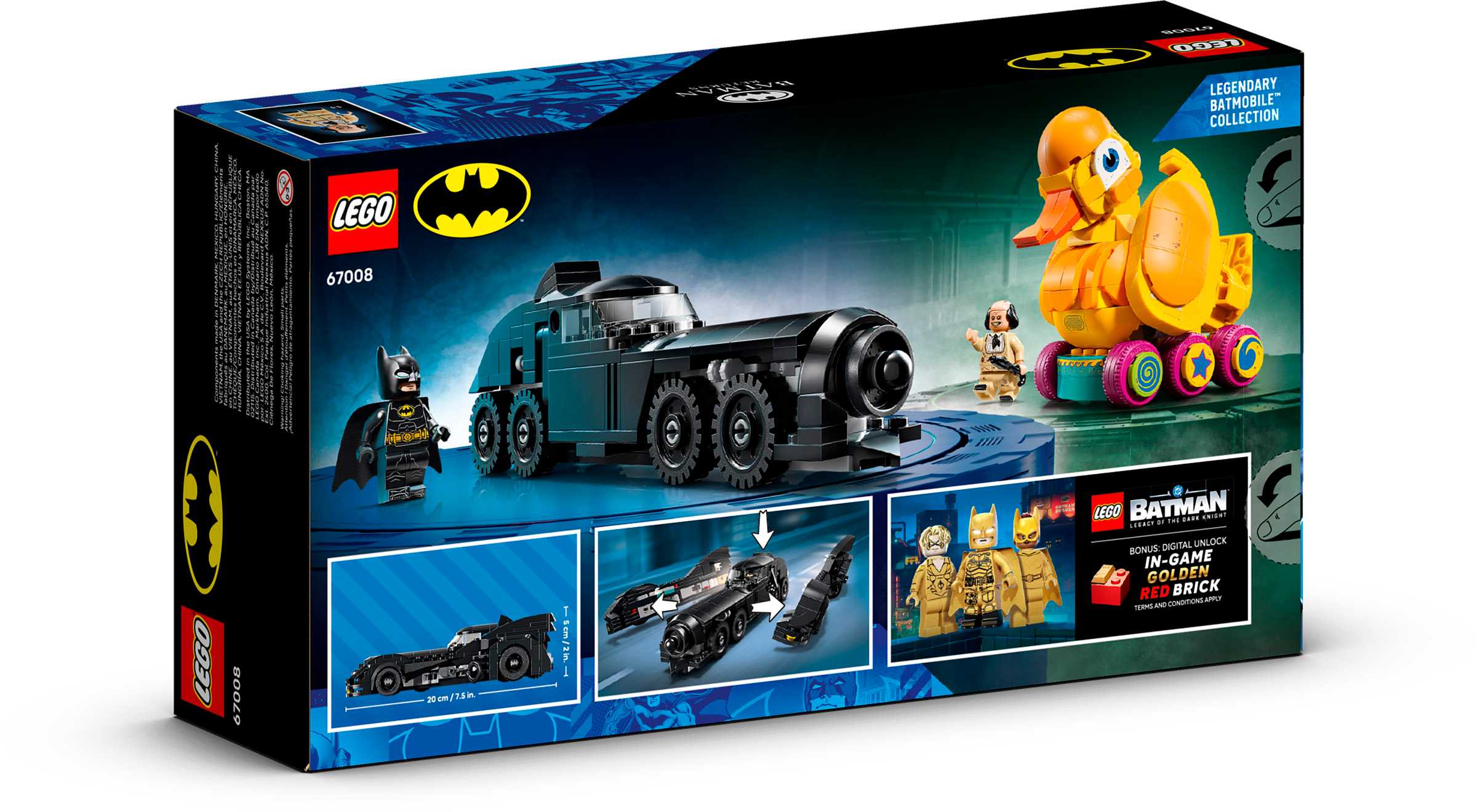LEGO DC Batman Returns Batmobile and Duck 67008 Box REAR