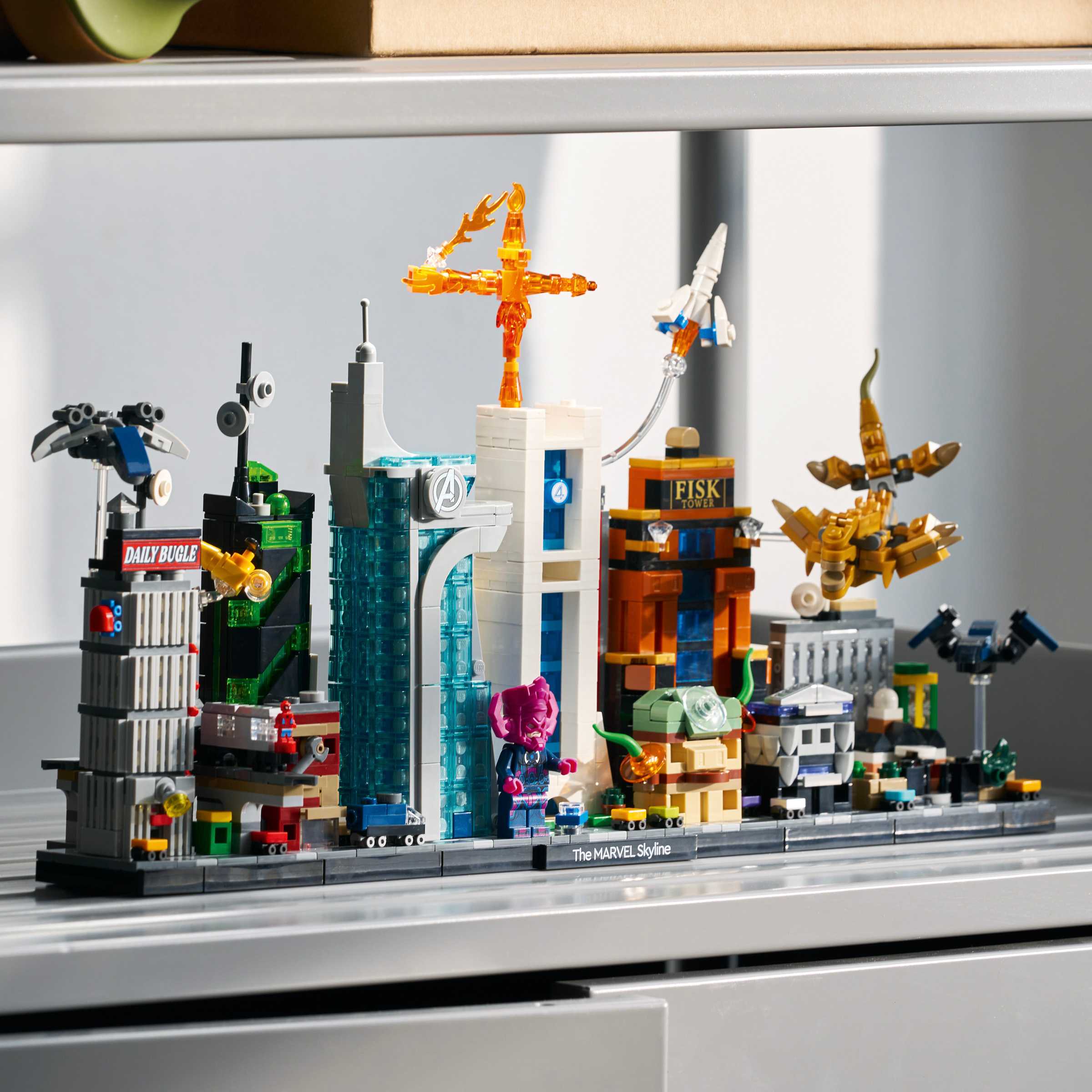 LEGO Marvel Skyline Set 67006 Box Lifestyle Photo Shelf 2