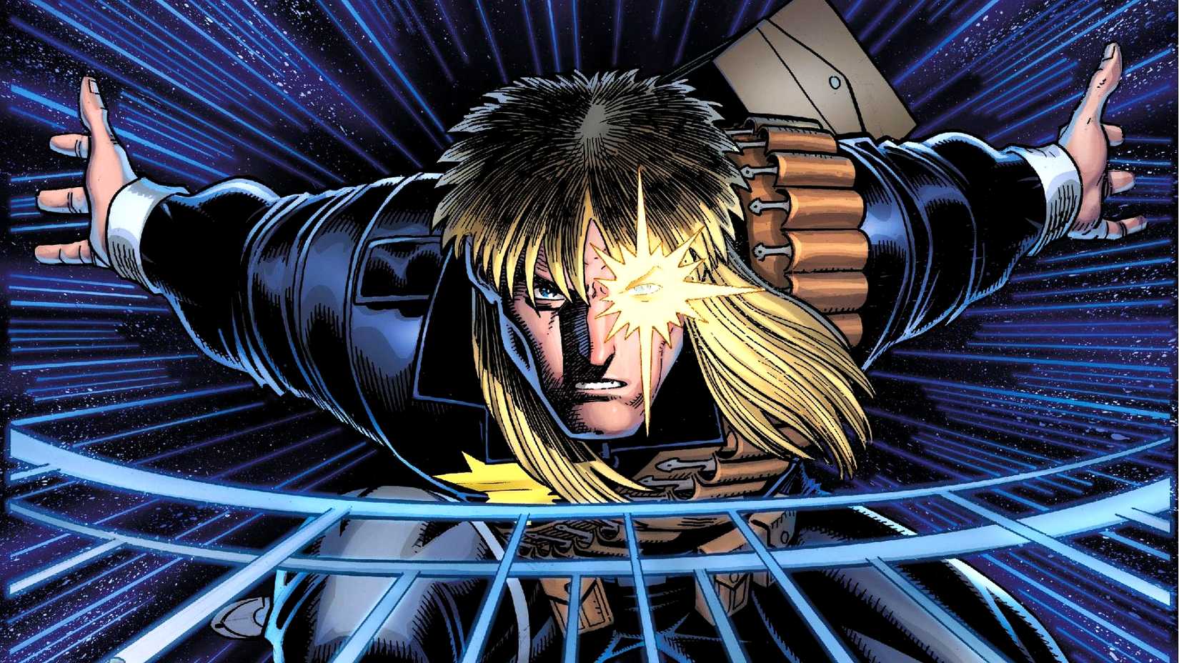Longshot fights in X-Men art